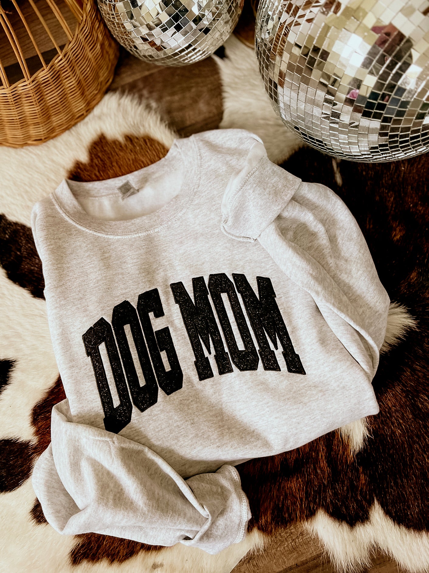 Dog Mom Black Sparkle | Handmade