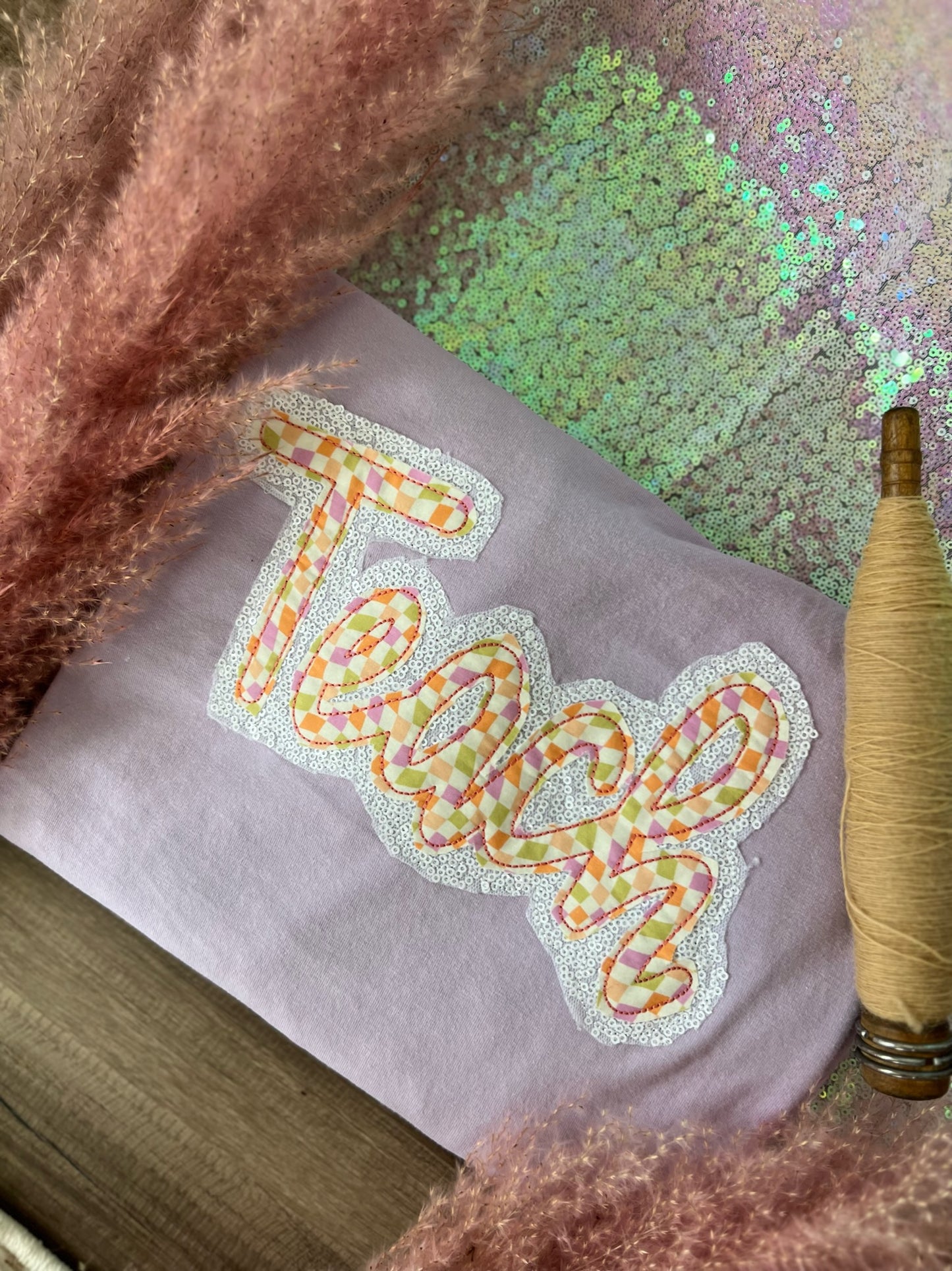 Teach Checkered Handmade Tee