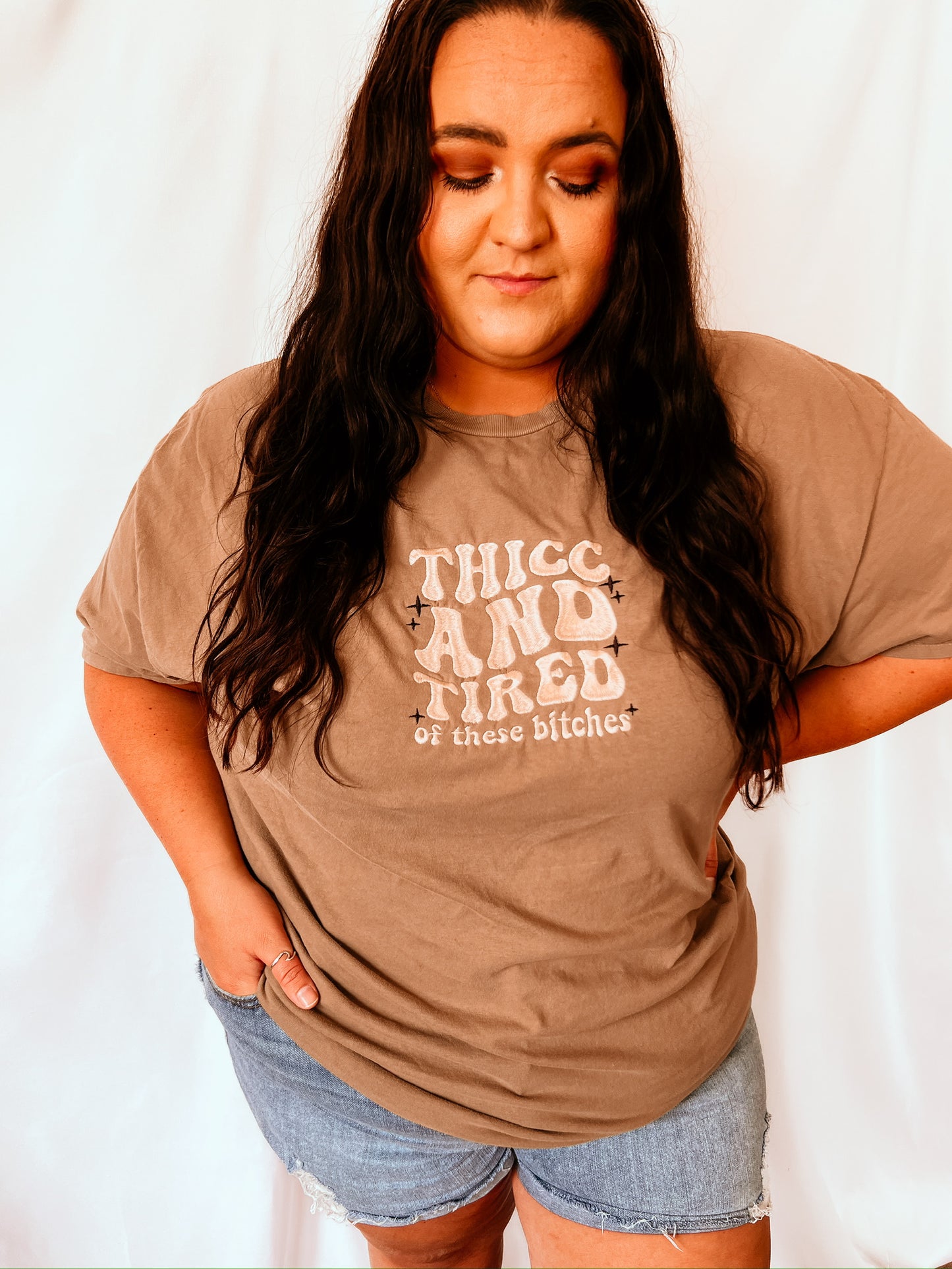 Thicc and Tired Handmade Tee