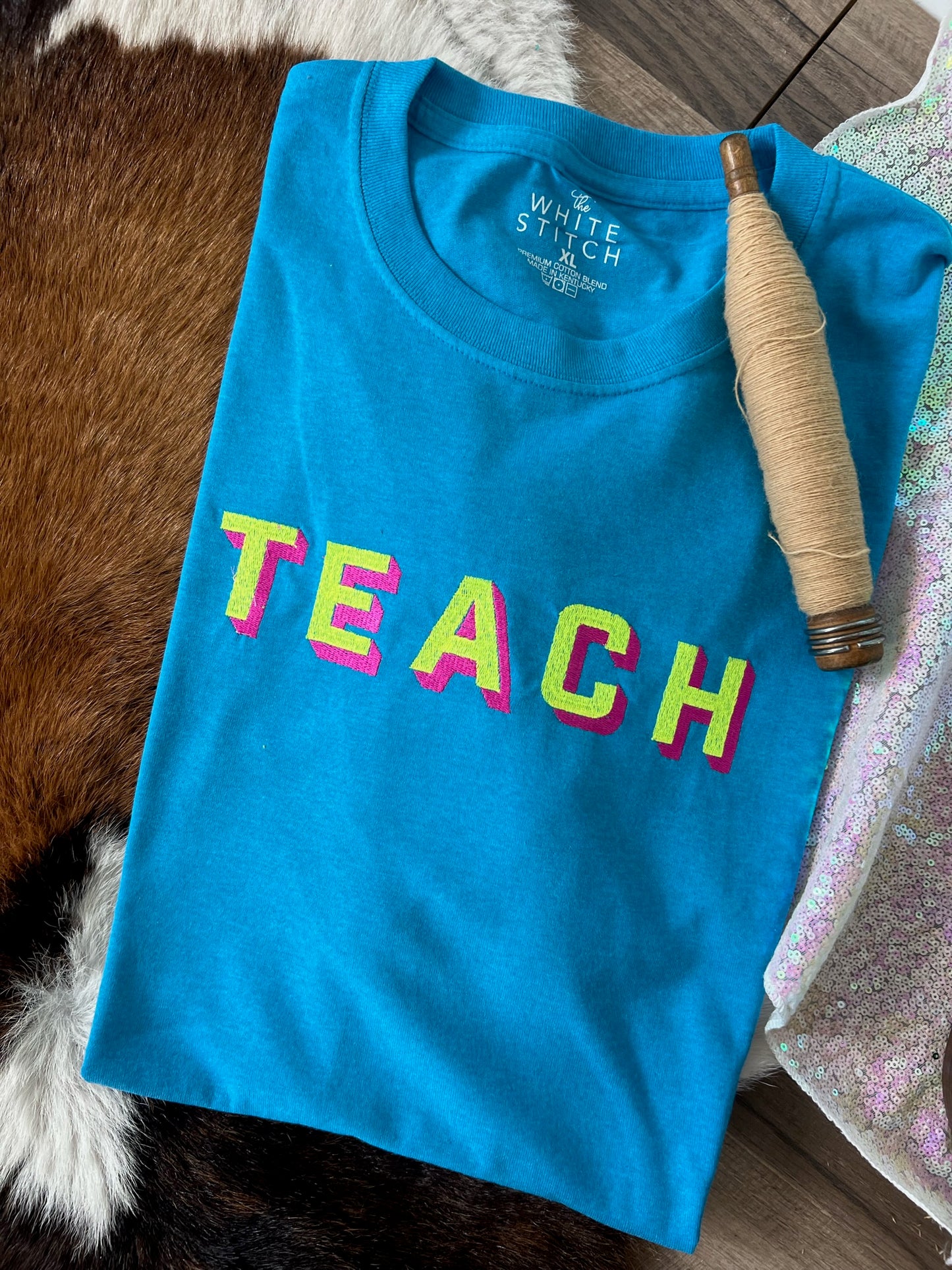 Retro Color Block Teach Tee