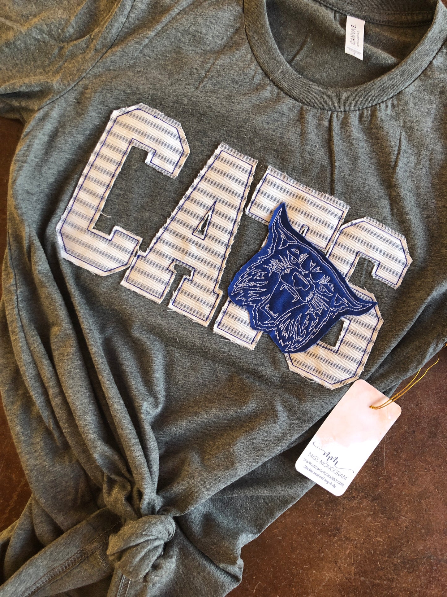 Cats Ragged Handmade Tee |Grey