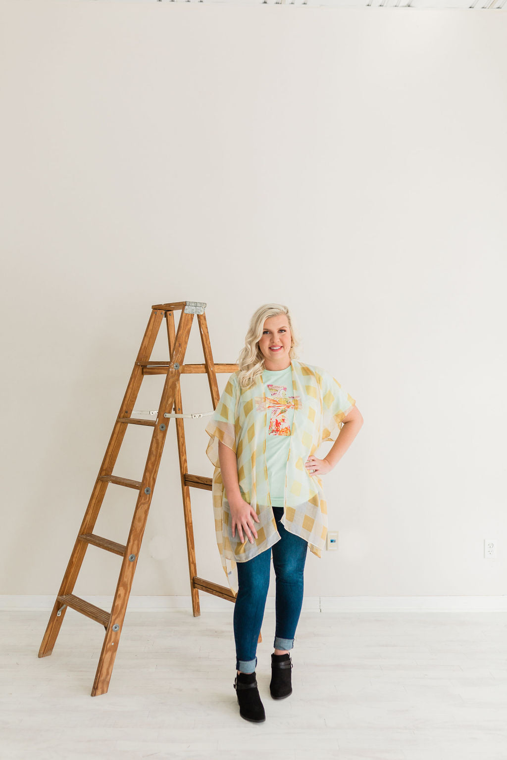 Spring Floral Cross | Handmade Tee