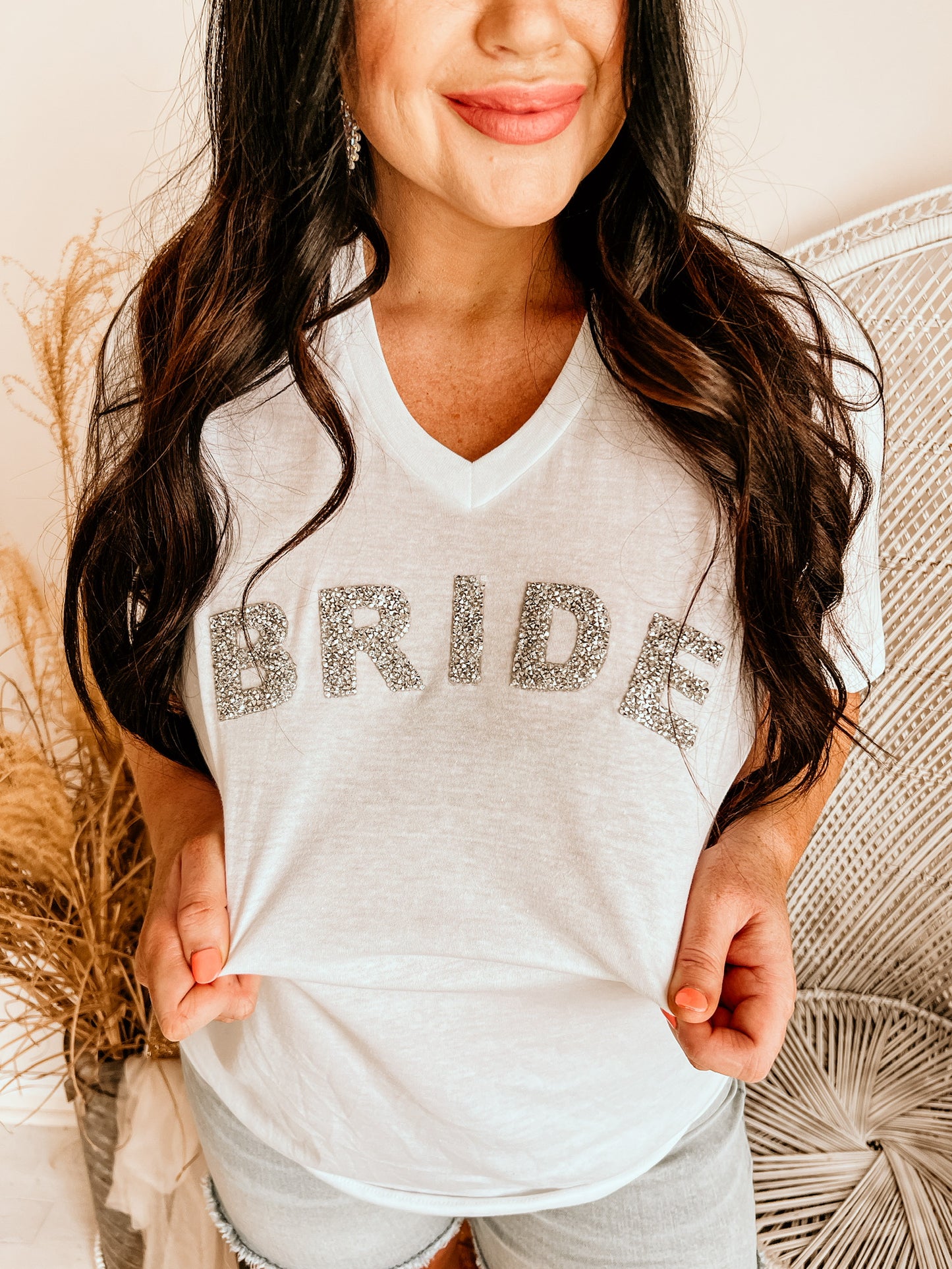 Bride Silver Glitter Patch | Tee