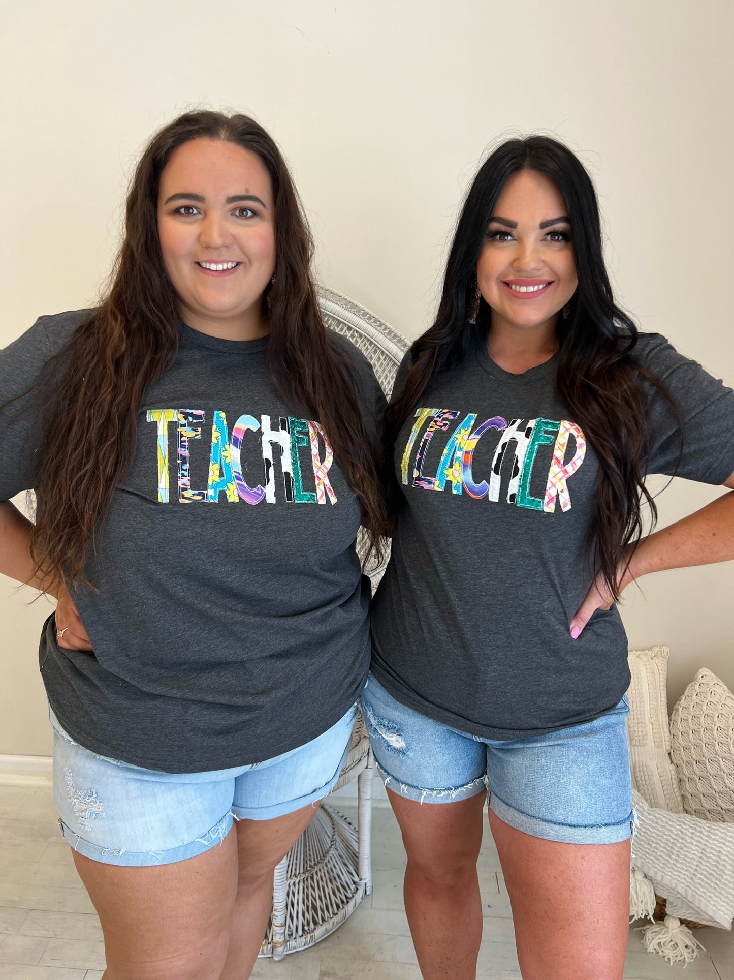 Teacher Mixed Fabric | Handmade Tee