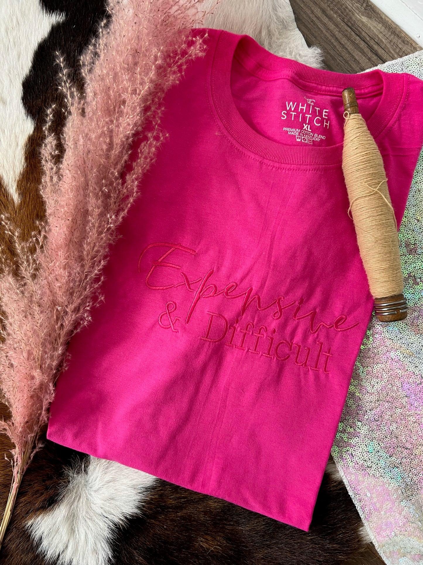 Expensive and Difficult | Handmade Tee | Pink