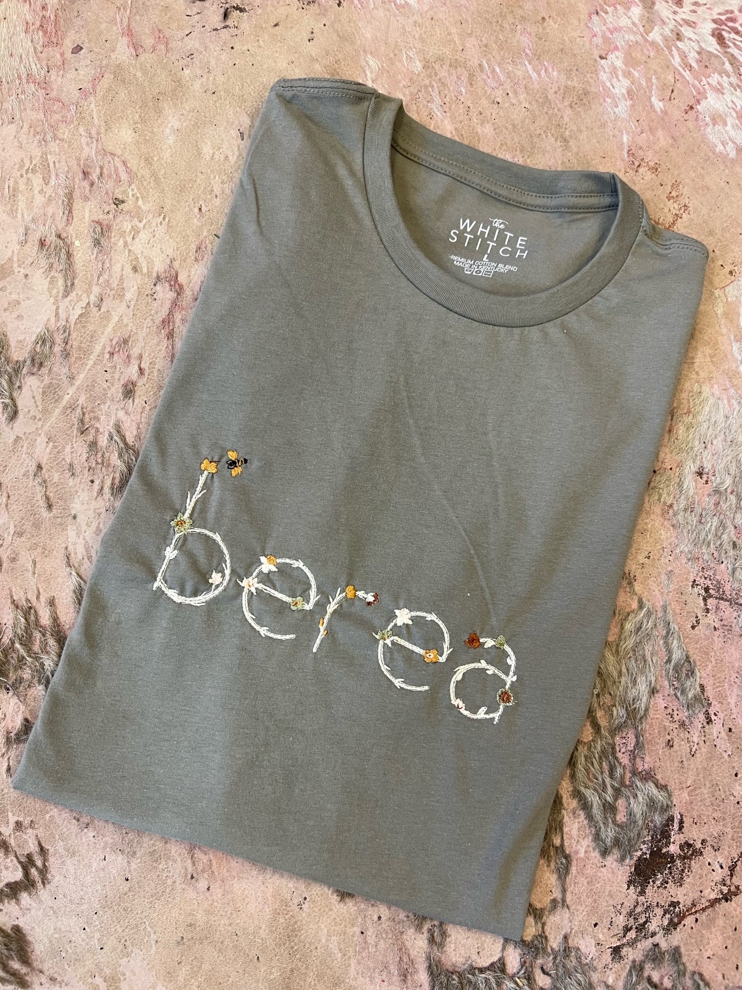 Floral City Embroidered Tee | Customizable