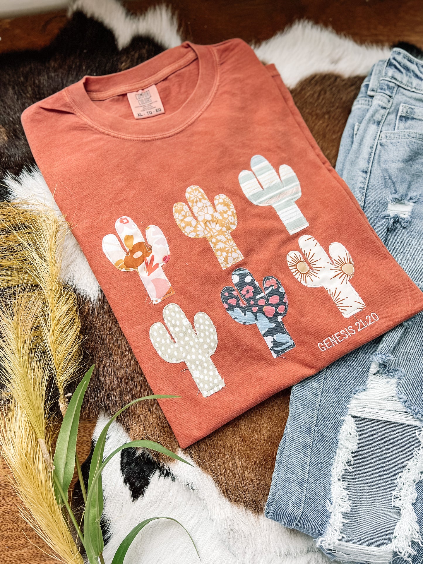 Cactus Handmade Applique Tee