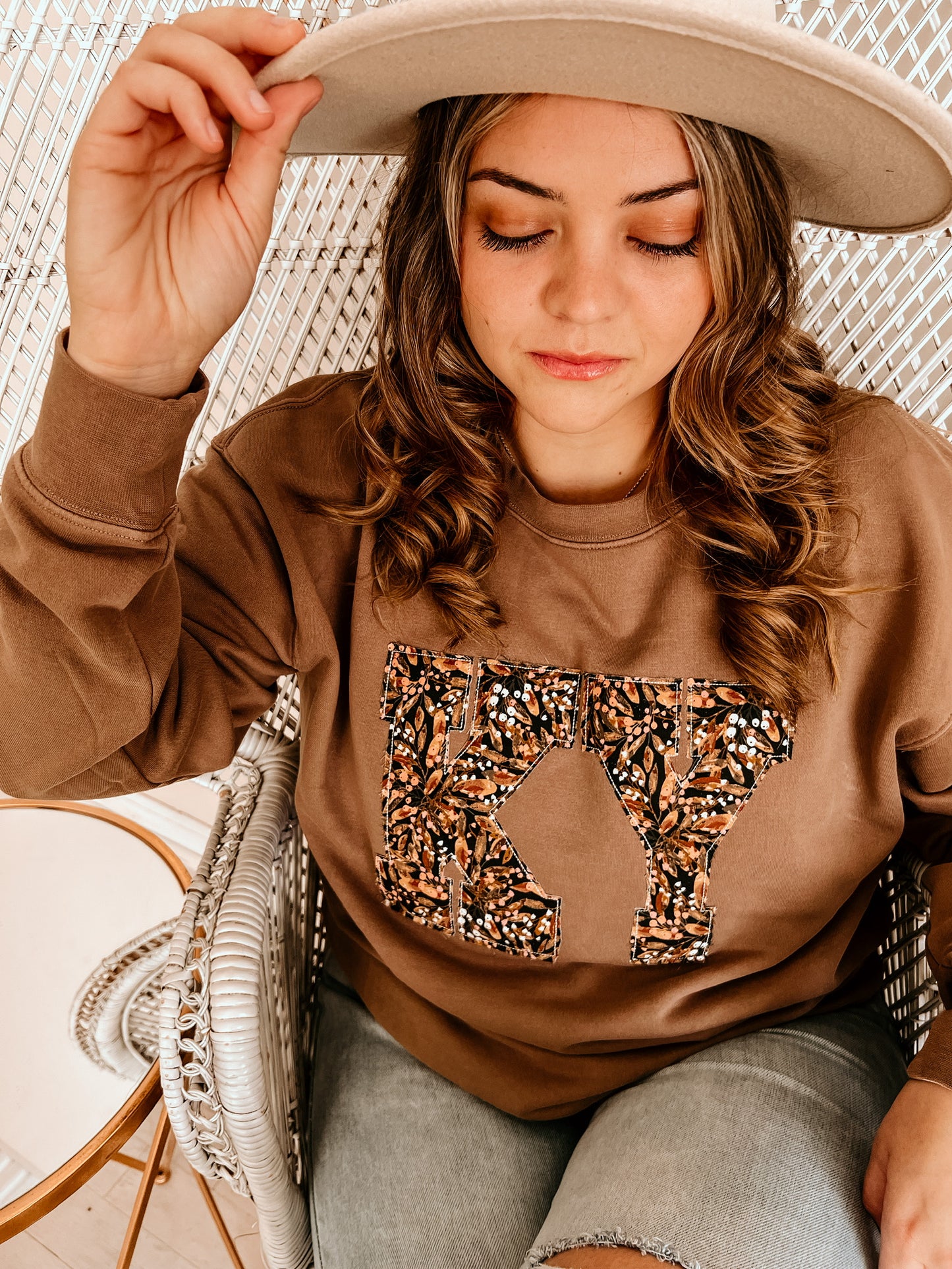Floral Escape Brown Sweatshirt | Customizable