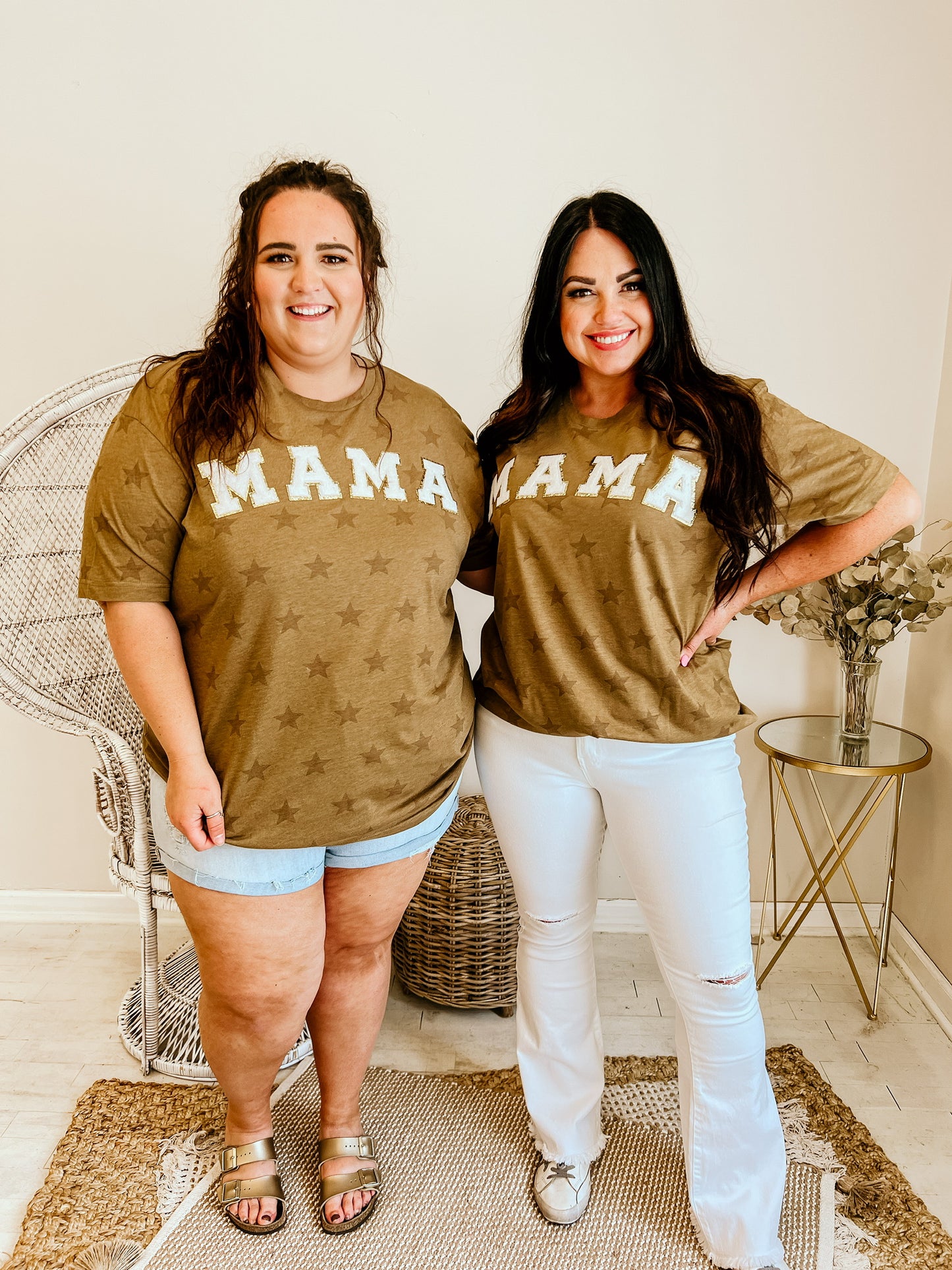 MAMA Star Chenille Tee | Sand