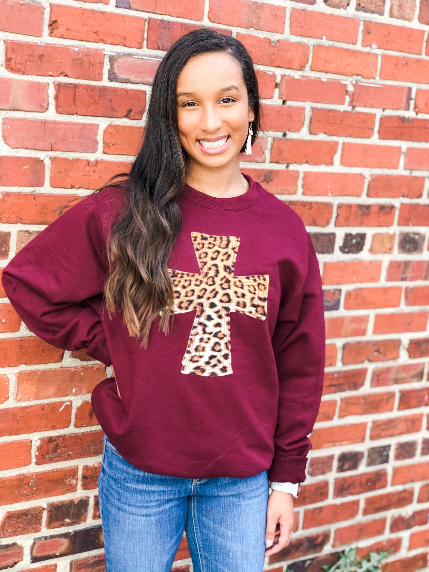 Leopard Cross | Sweatshirt