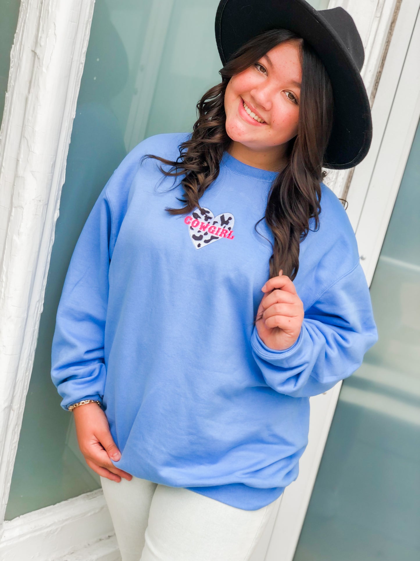 Cowgirl Embroidered Sweatshirt