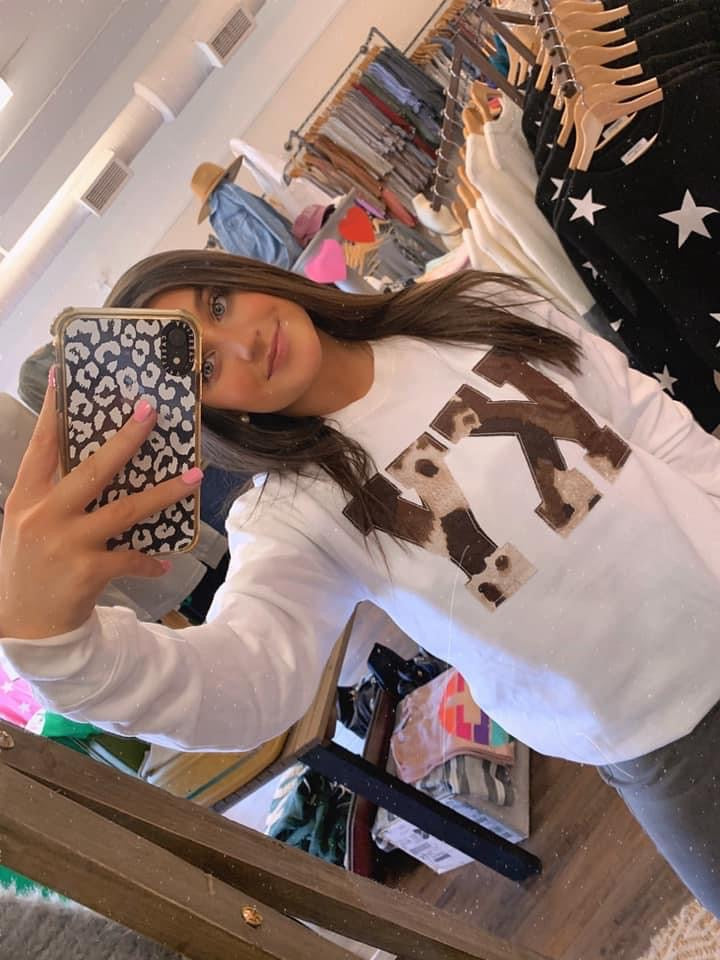 Cow State State | Handmade Crew Sweatshirt