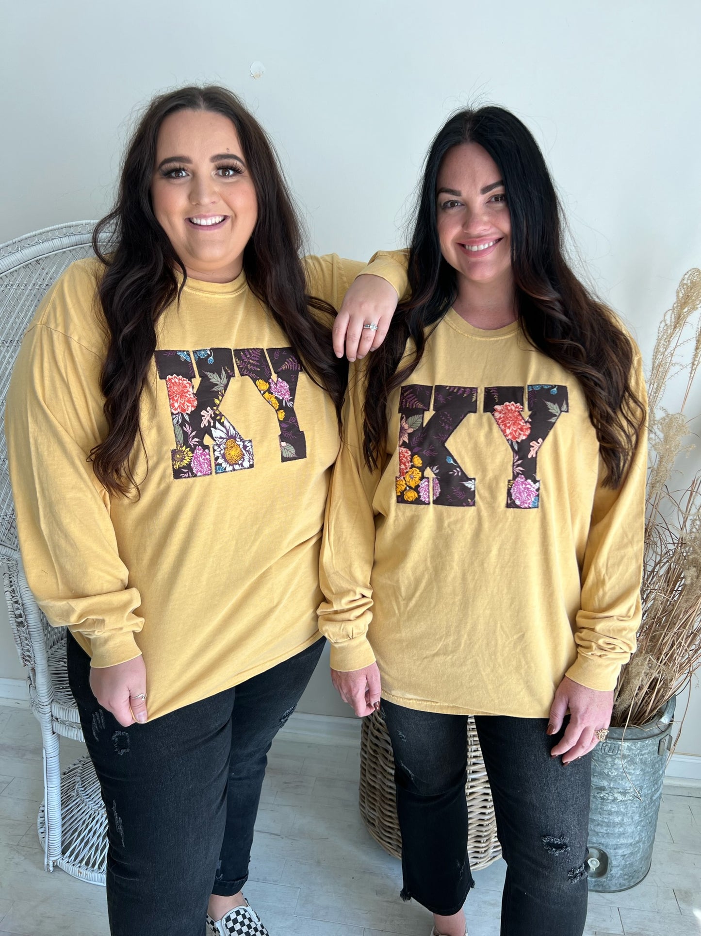 Mustard Long Sleeve State Tee