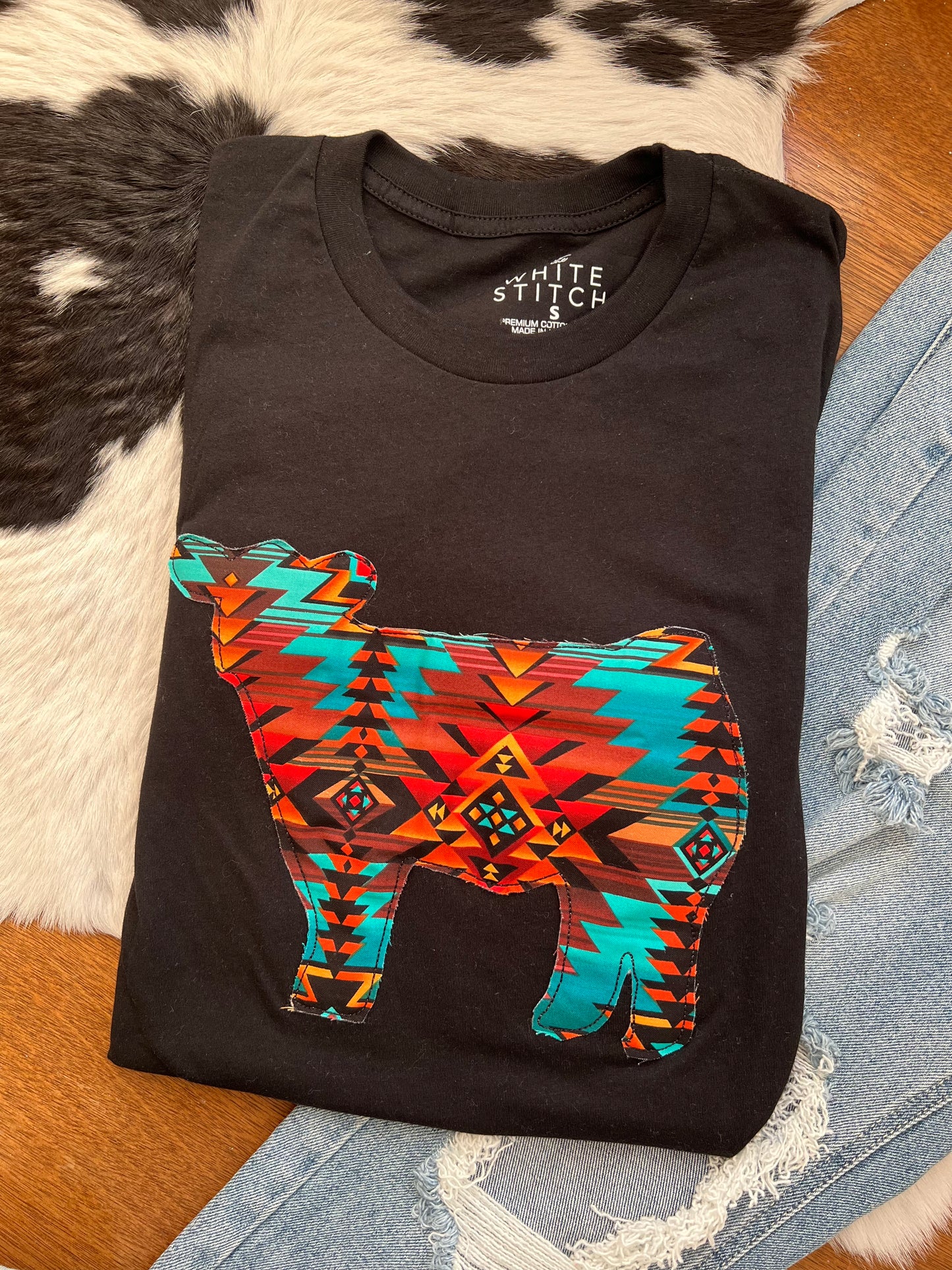 Aztec Farm Animals |Tee | Cow Pig Goat