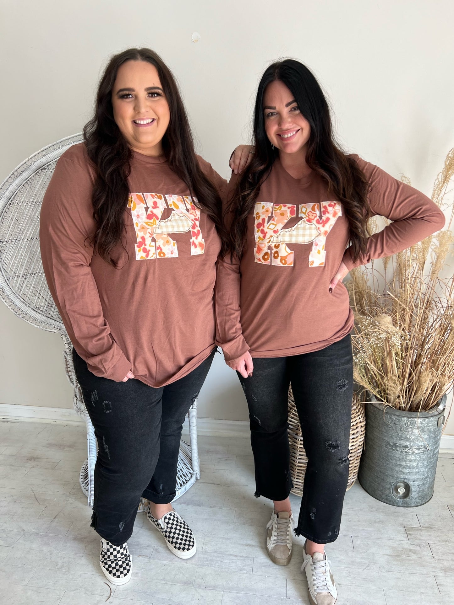 Chestnut Mauve Long Sleeve State Tee