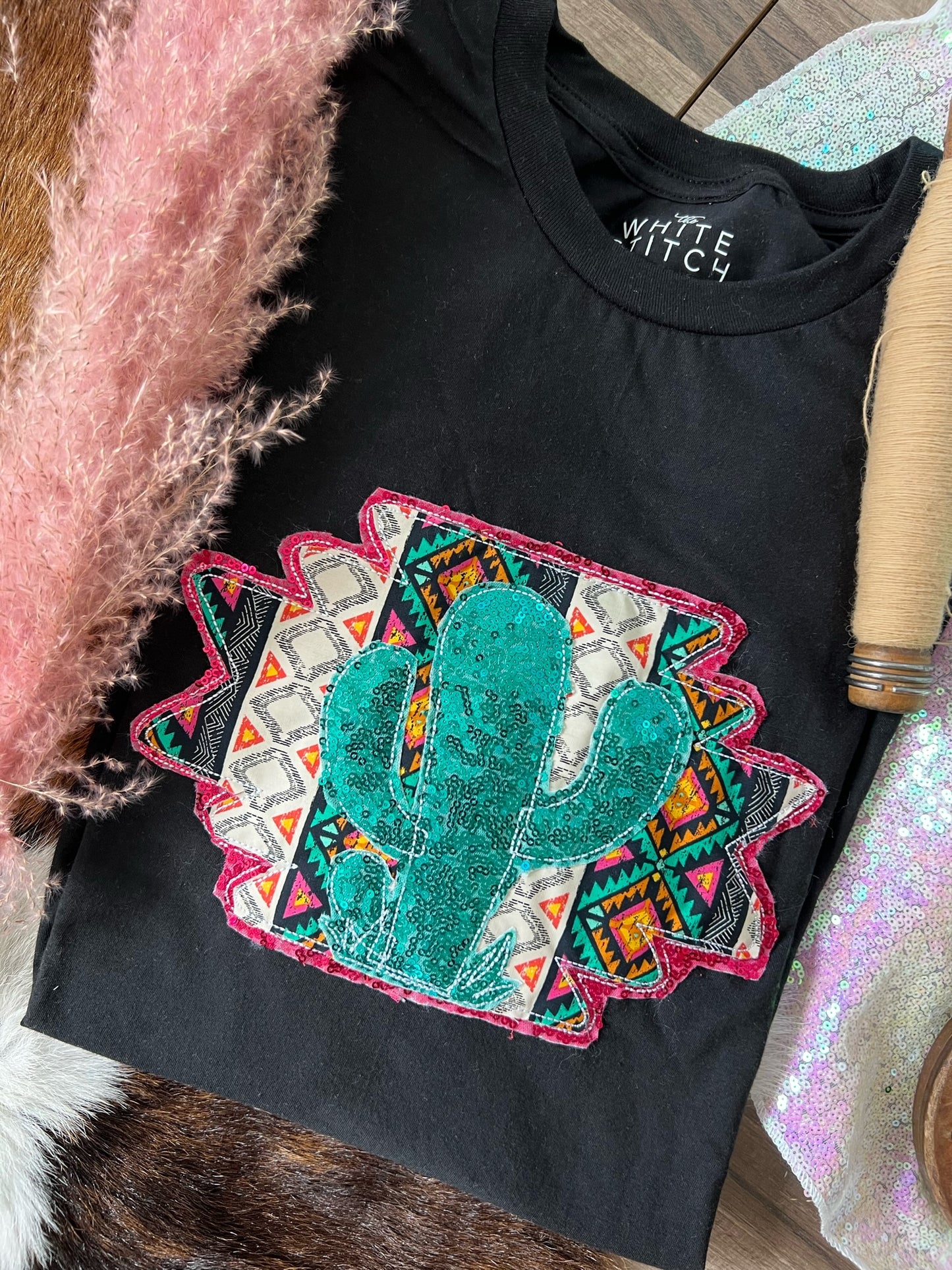 Aztec Cactus Handmade Tee