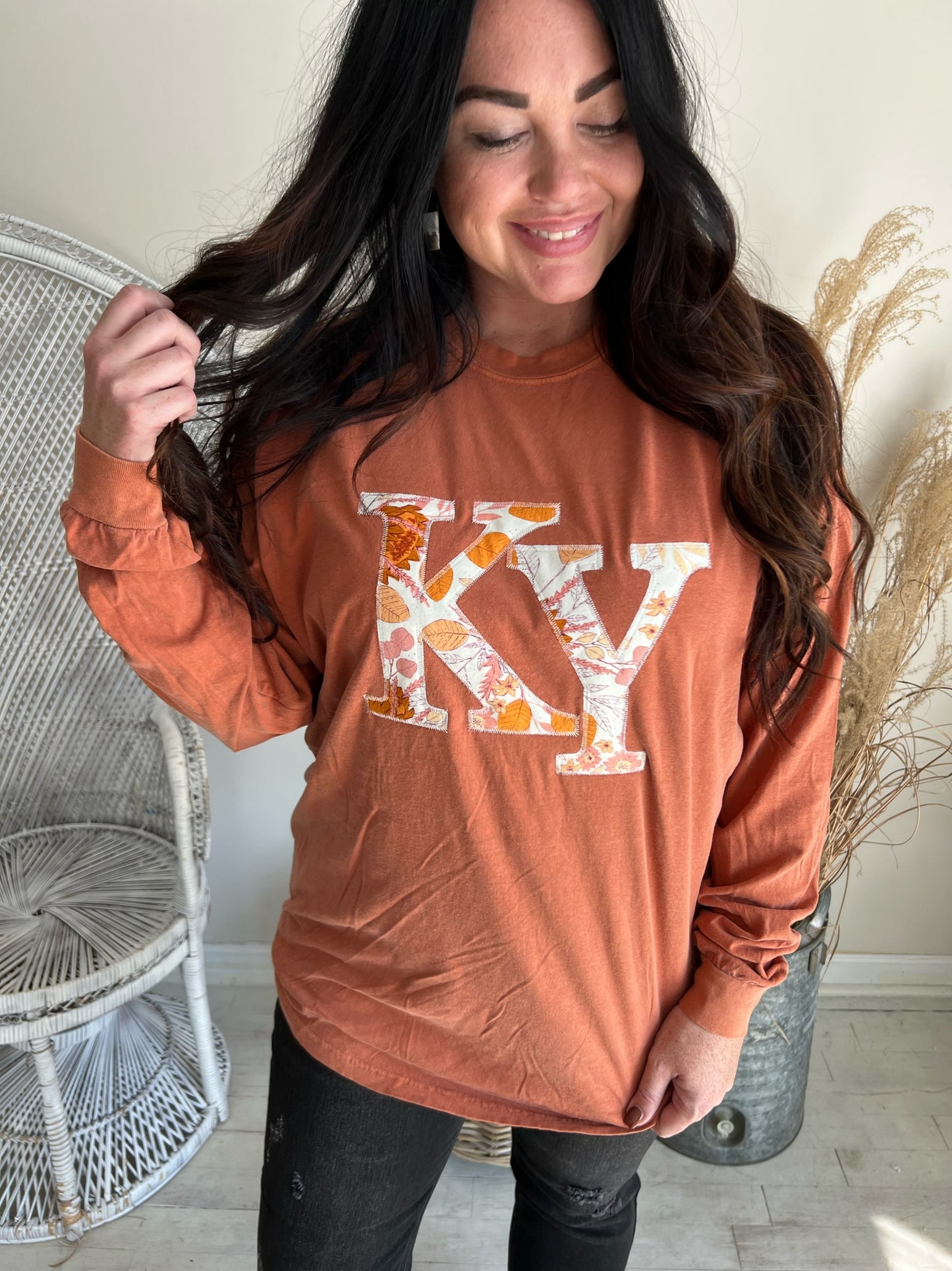 Ginger Long Sleeve State Tee