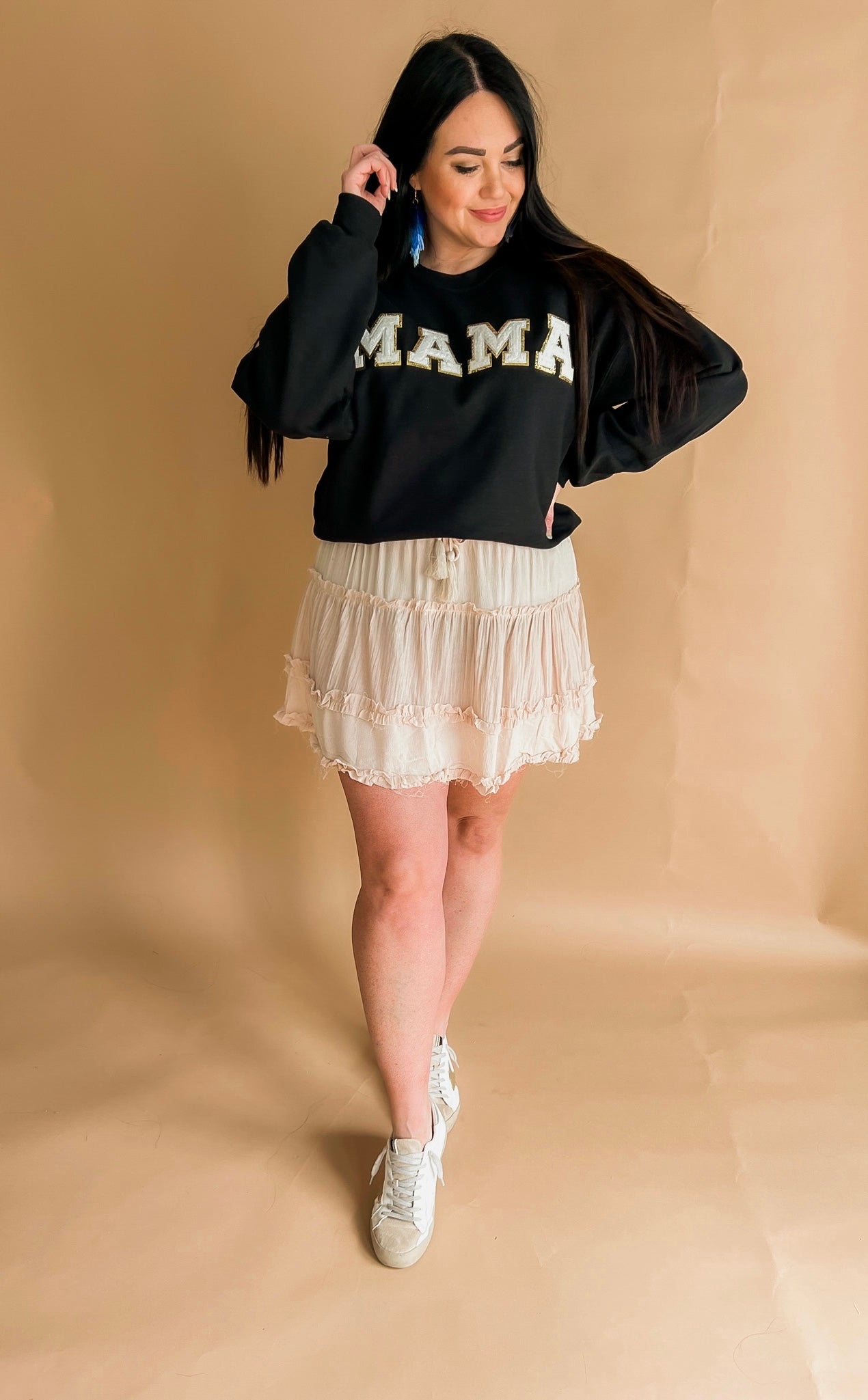 Mama and Mini Chenille Sweatshirt | Black