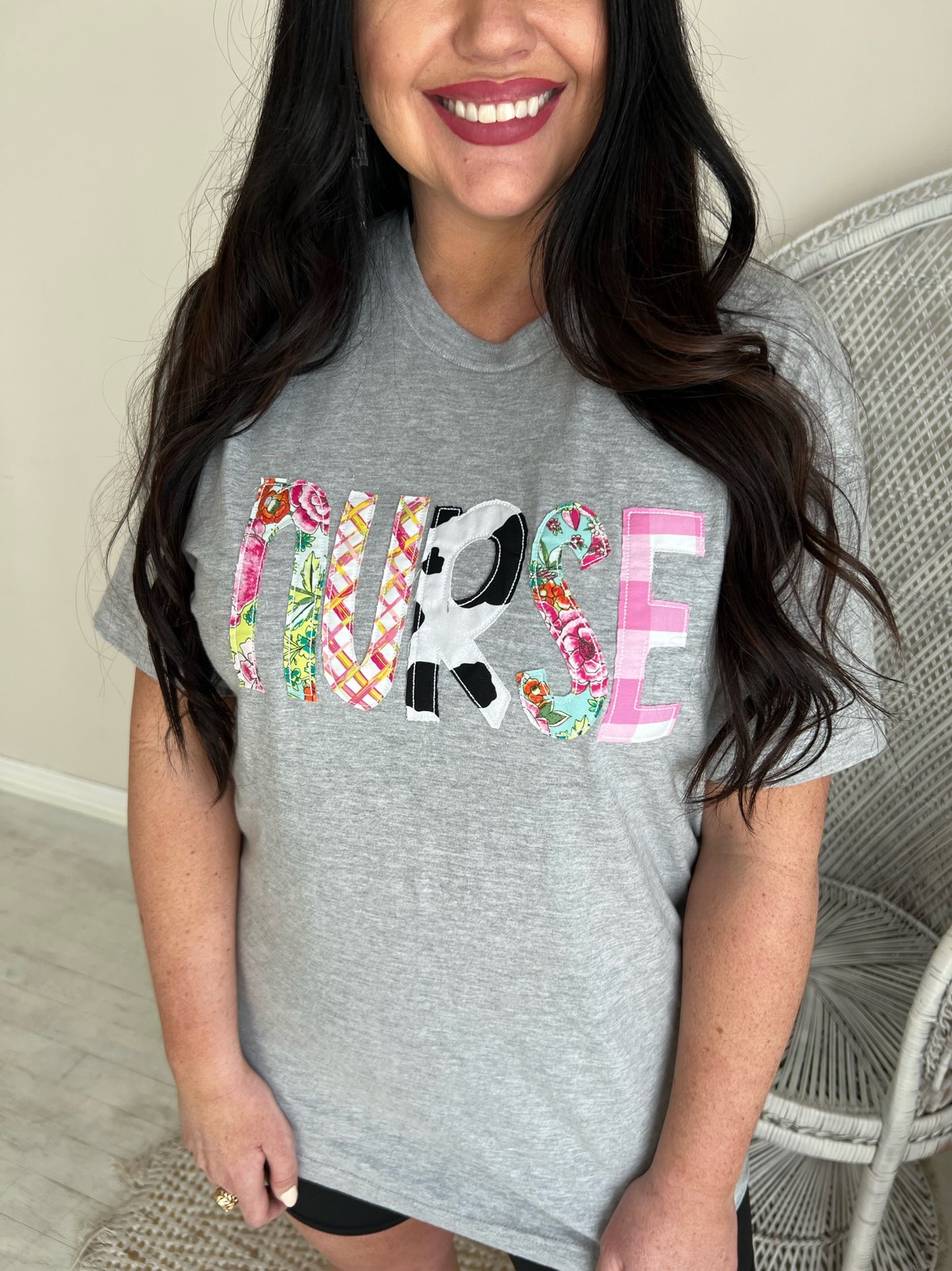 Nurse Applique Tee | Cow