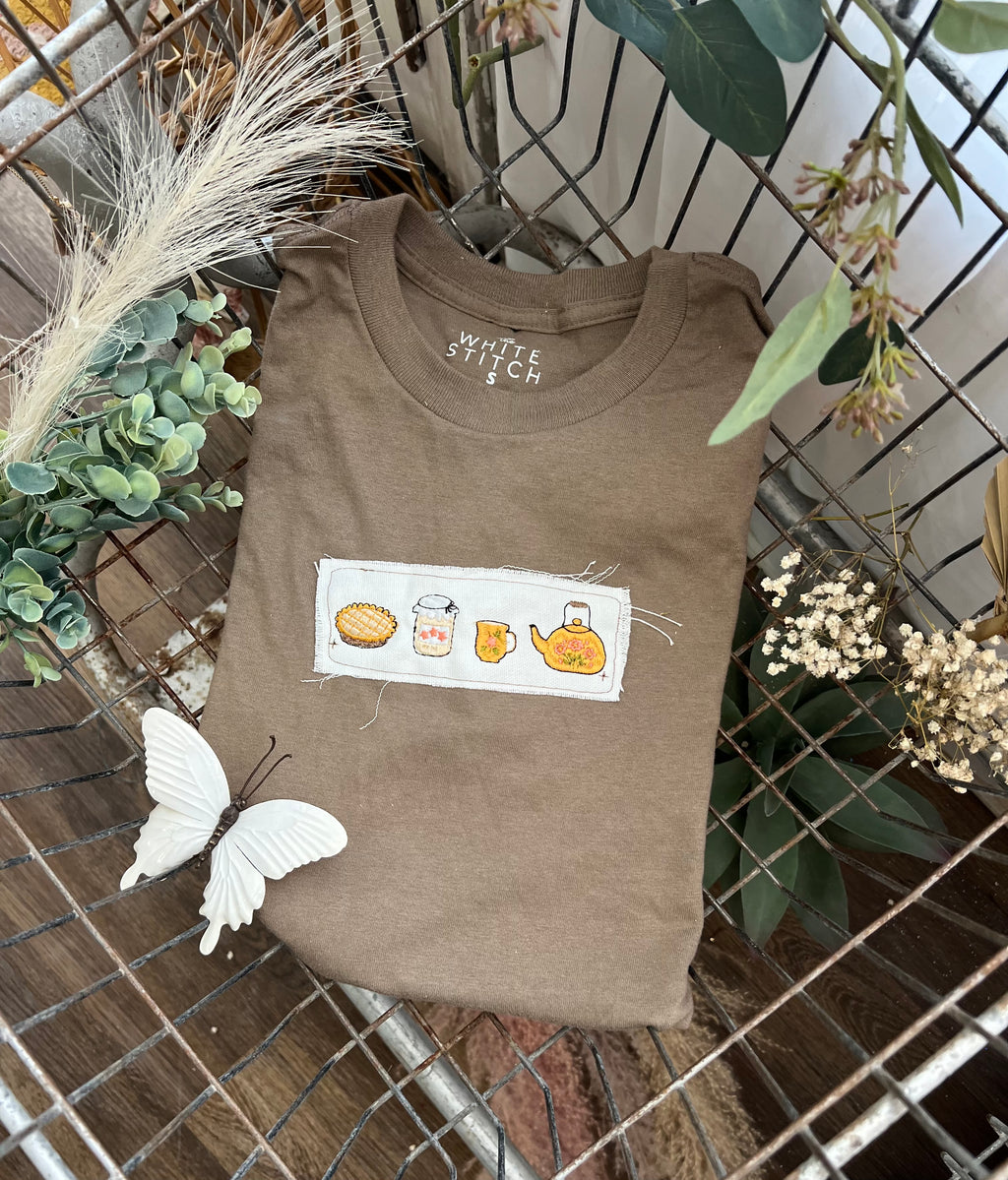 Tell the Tea |  Applique Shirt