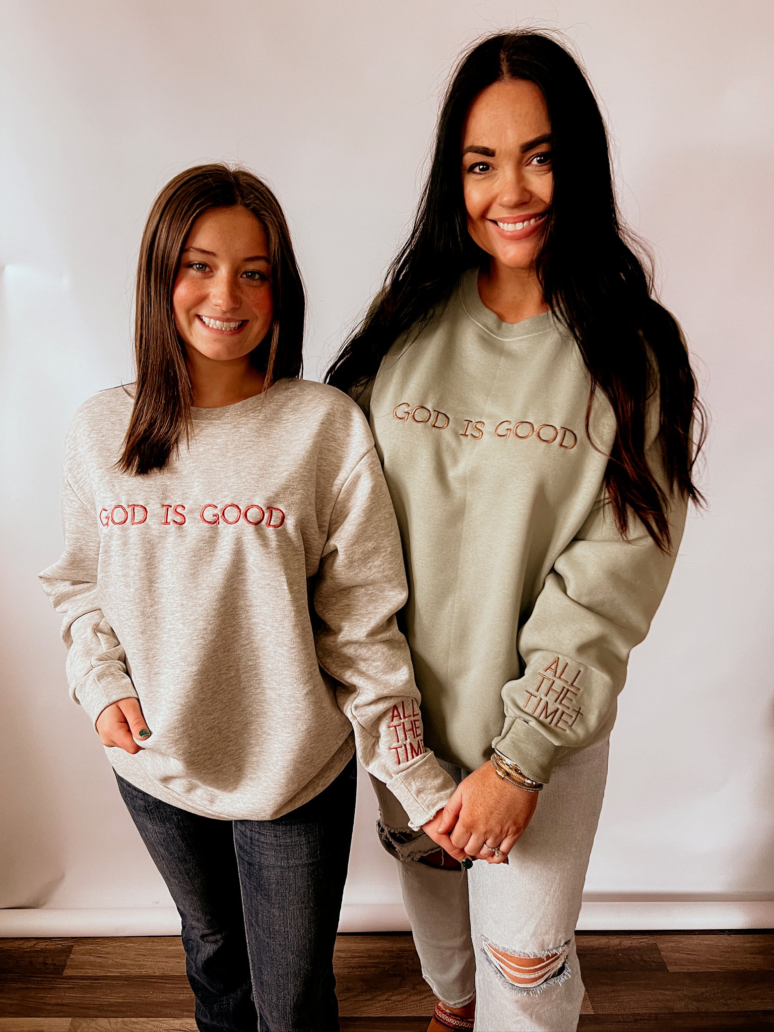 God Is Good All The Time | Sweatshirt |Light Sage