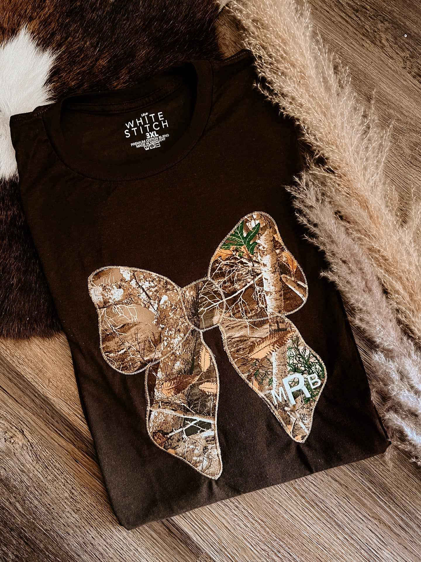 Camo Bow Monogramed Tee