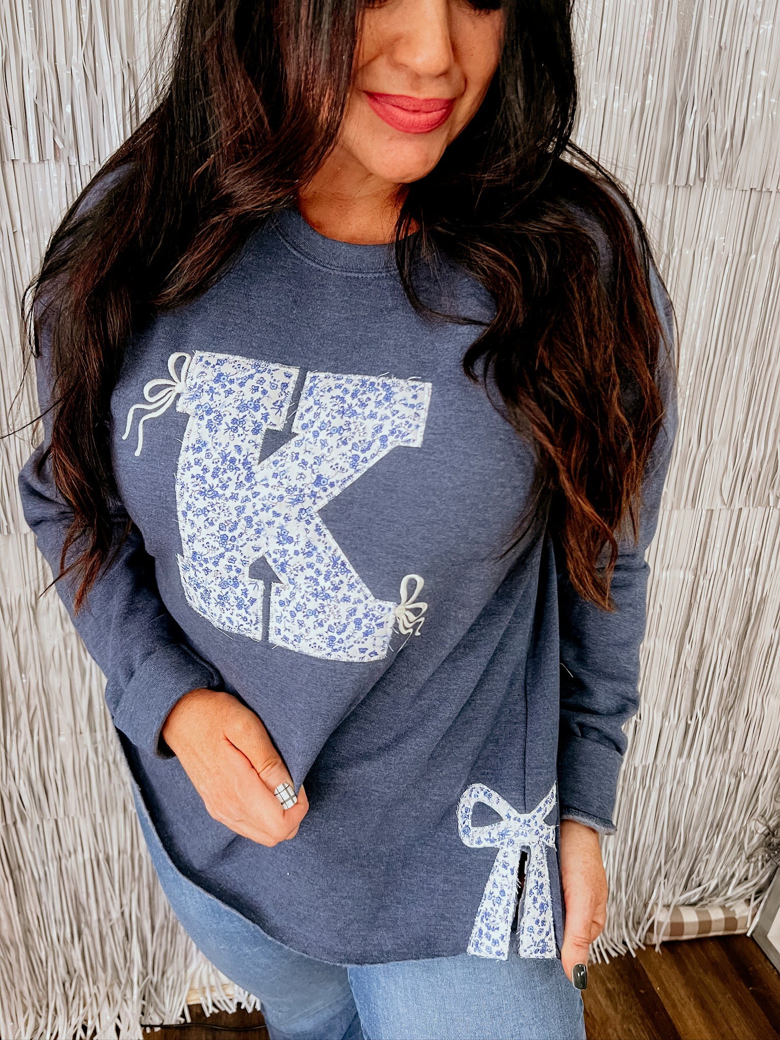 School Abbreviation Bow Sweatshirt | Customizable
