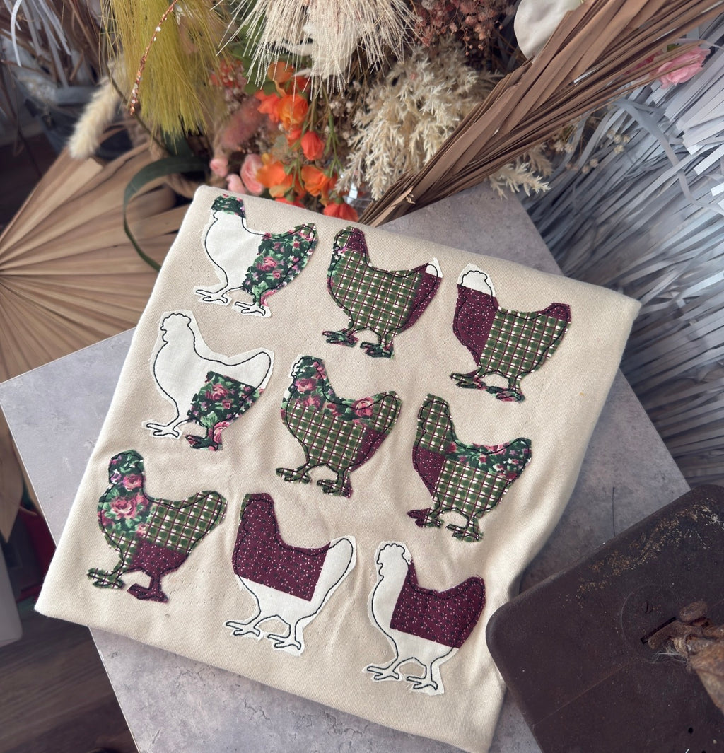 Stacked Farm Animals Handmade Tee |Neutral Chic