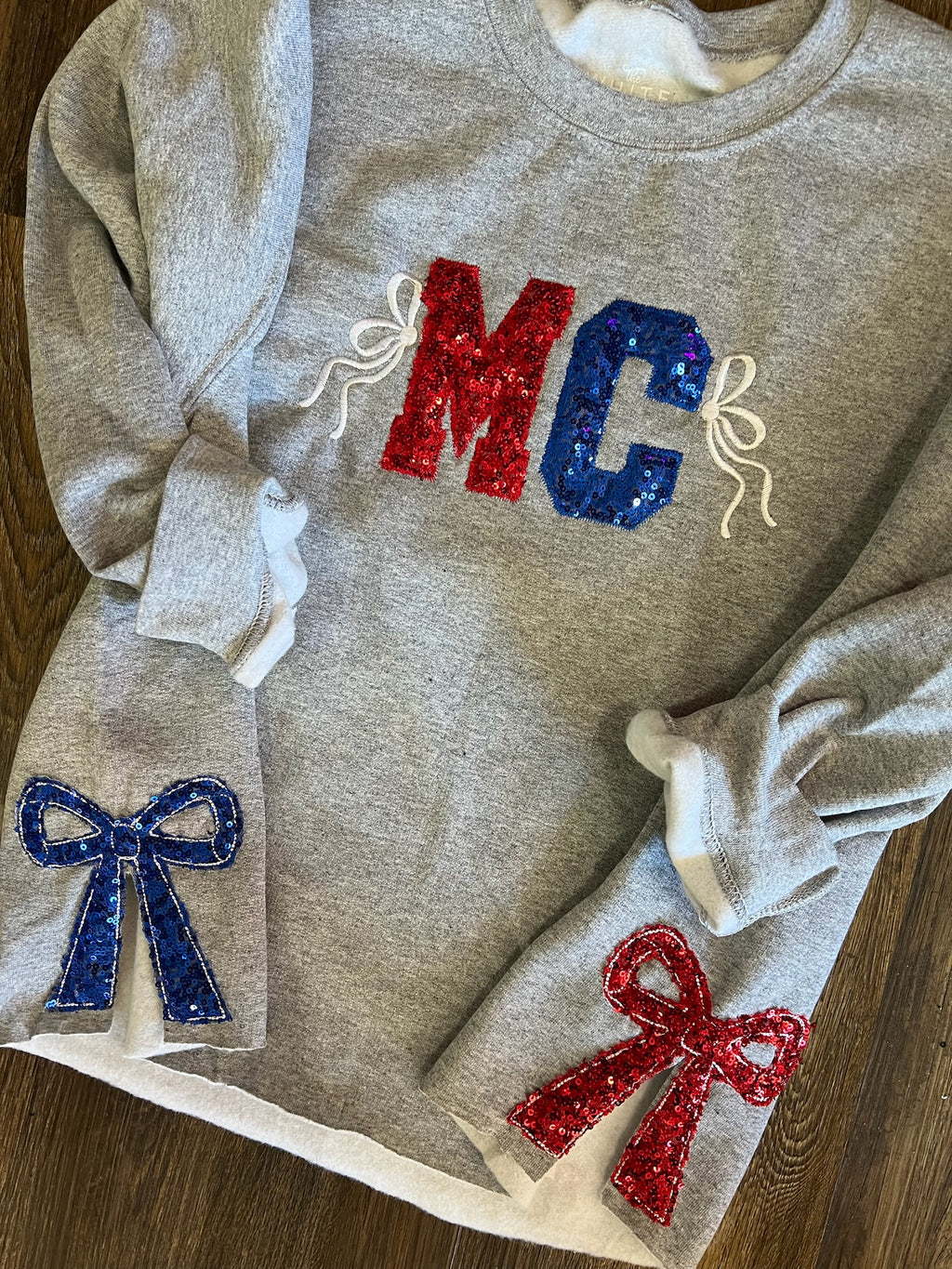 School Abbreviation Bow Sweatshirt | Customizable