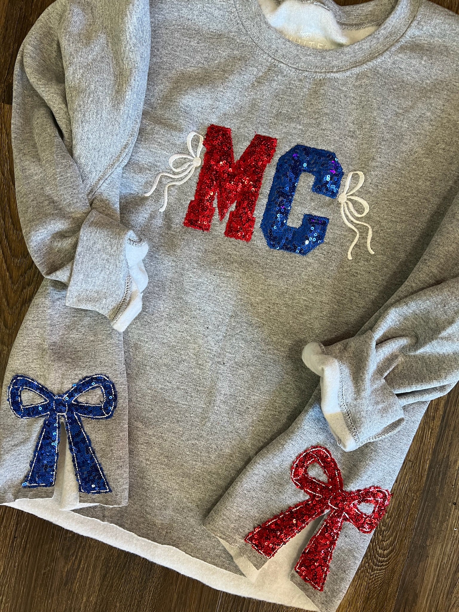 School Abbreviation Bow Sweatshirt | Customizable
