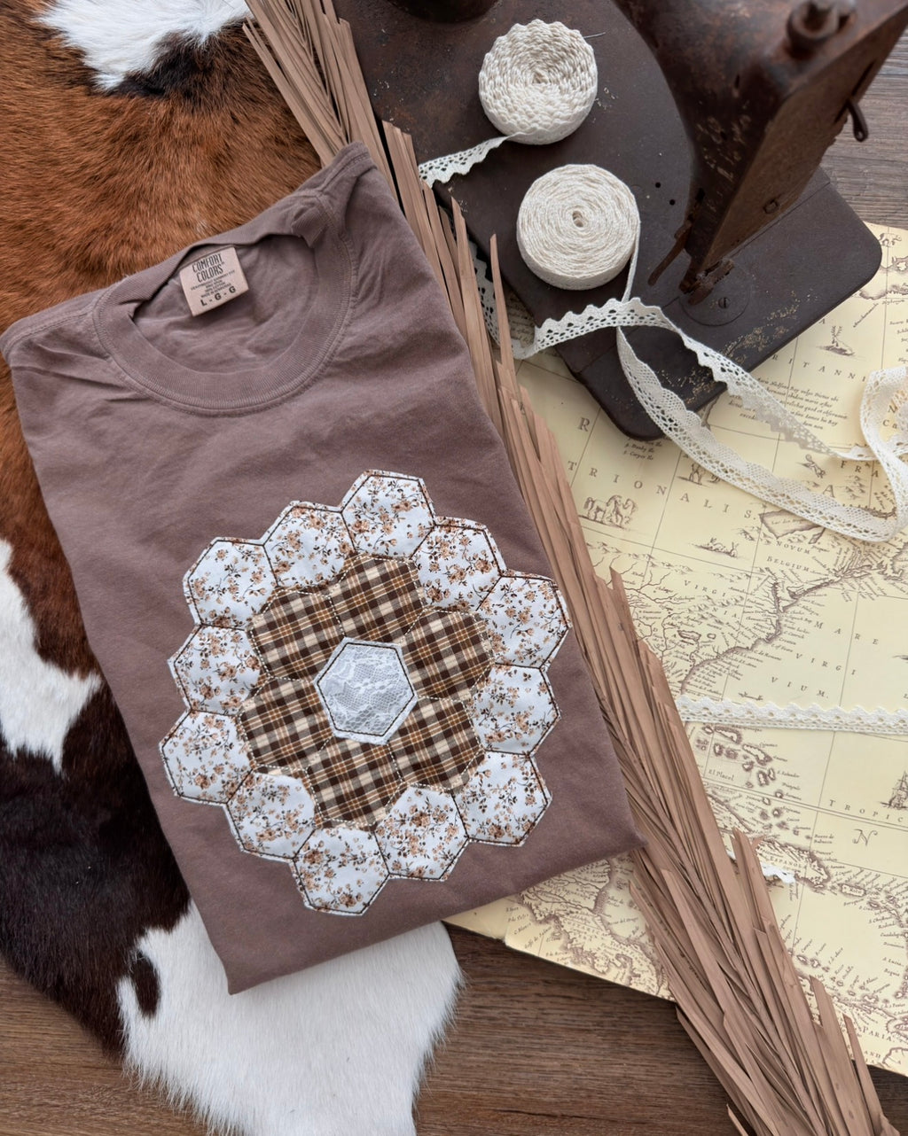 Honeycomb Dresden Quilt Block Shirt