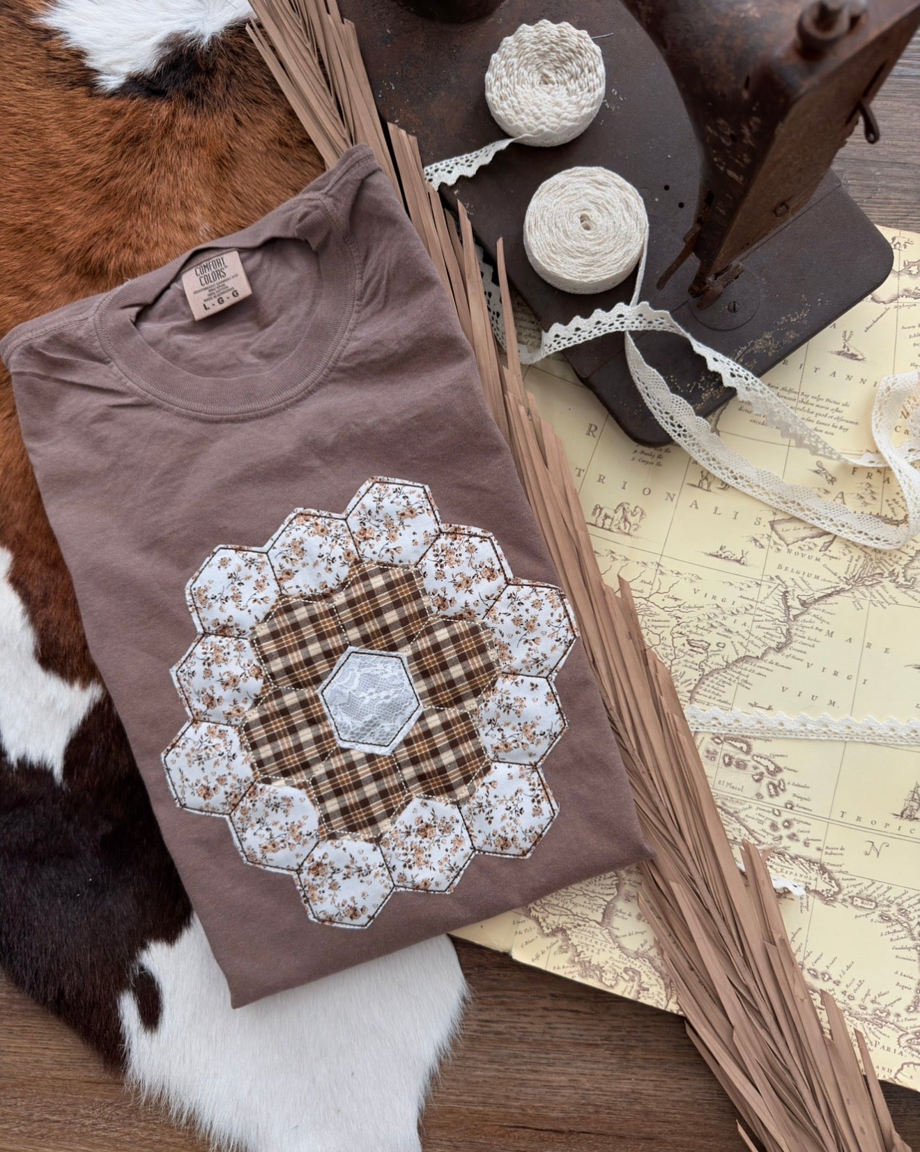 Honeycomb Dresden Quilt Block Shirt
