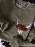 Fringy Highland Cow | Handmade Tee