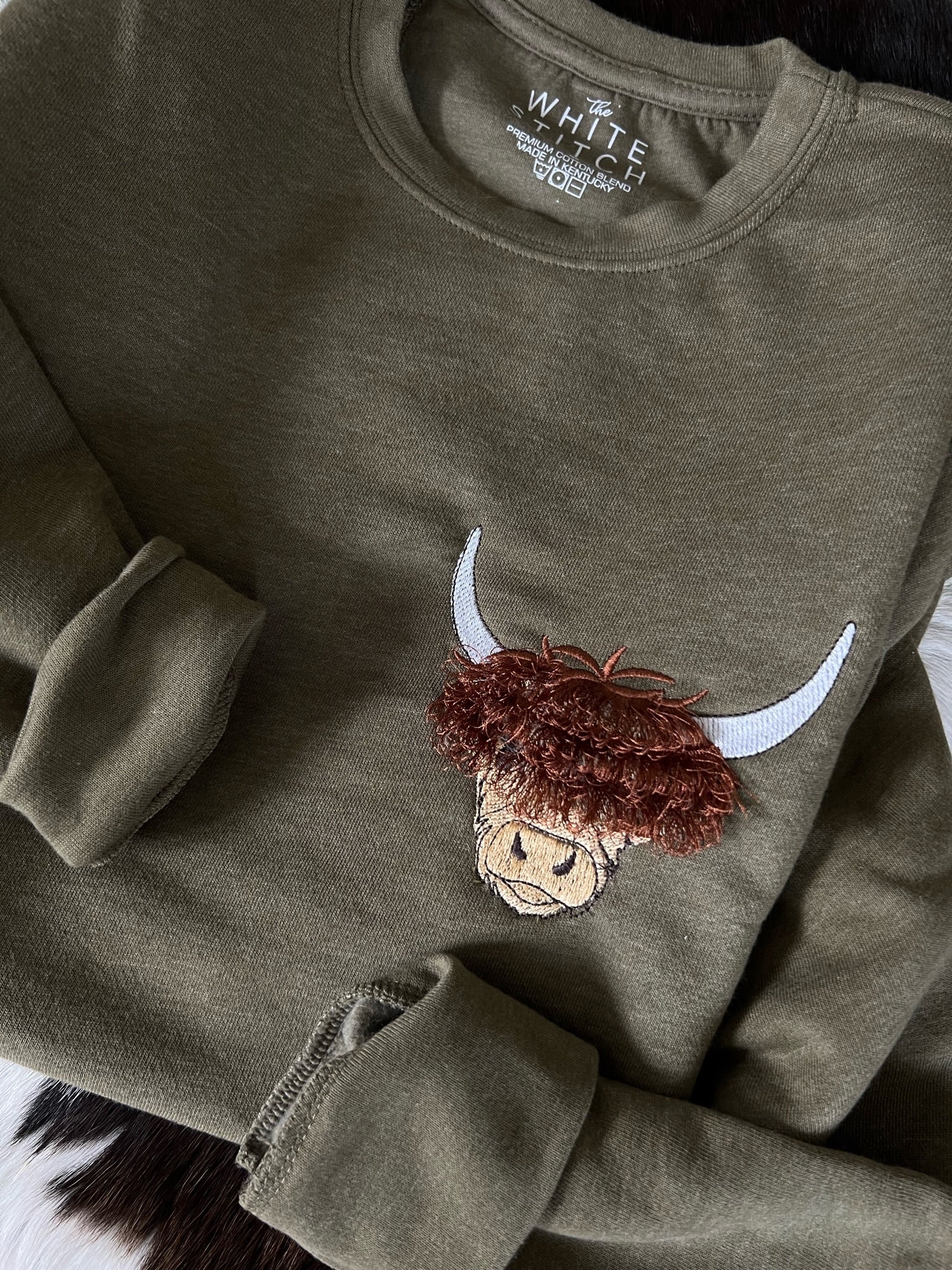 Fringy Highland Cow | Handmade Tee