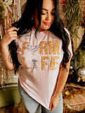Chicken Farm Life Floral | Handmade Tee