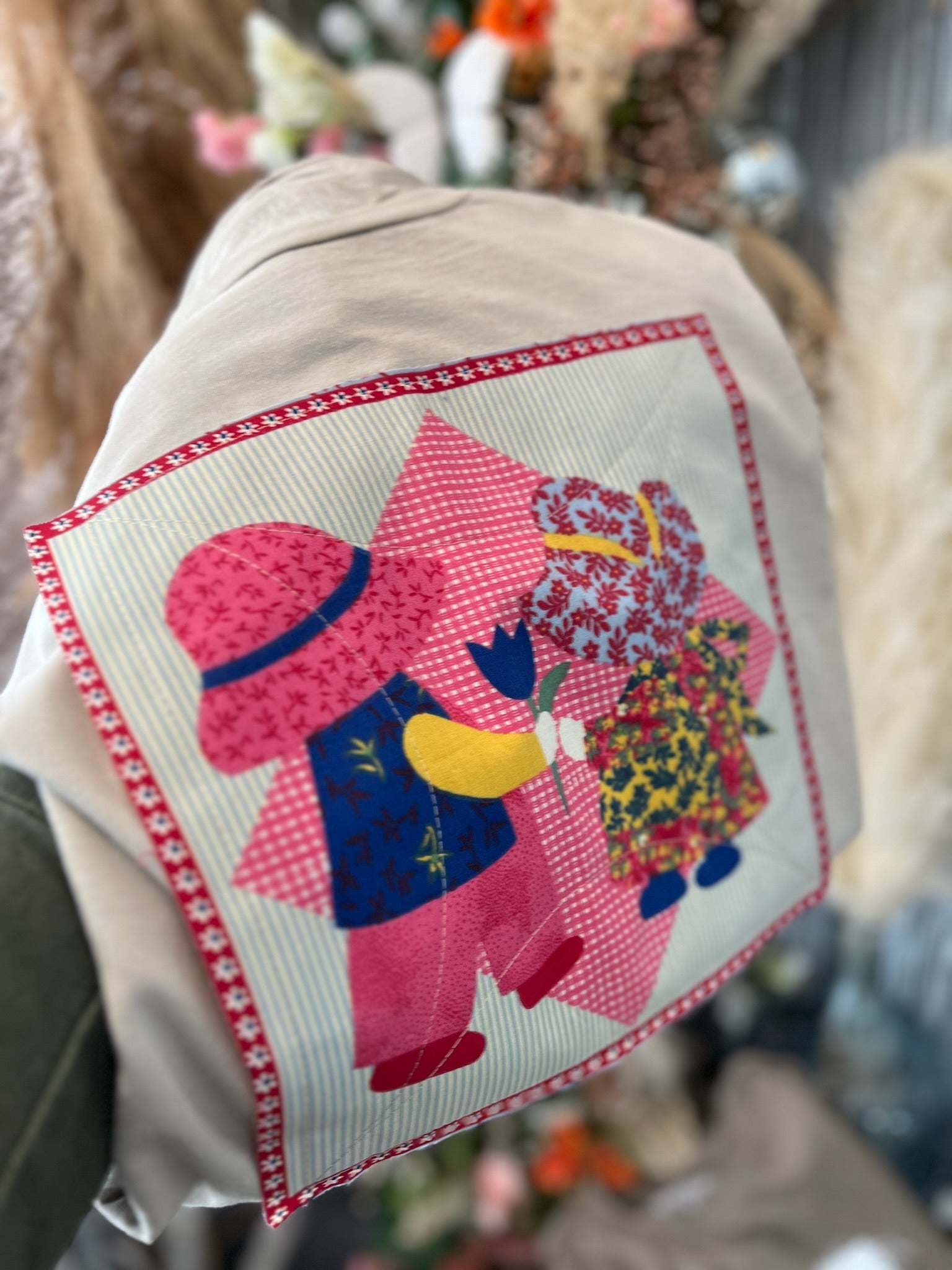 Sue Bonnet | Applique | Handmade Shirt