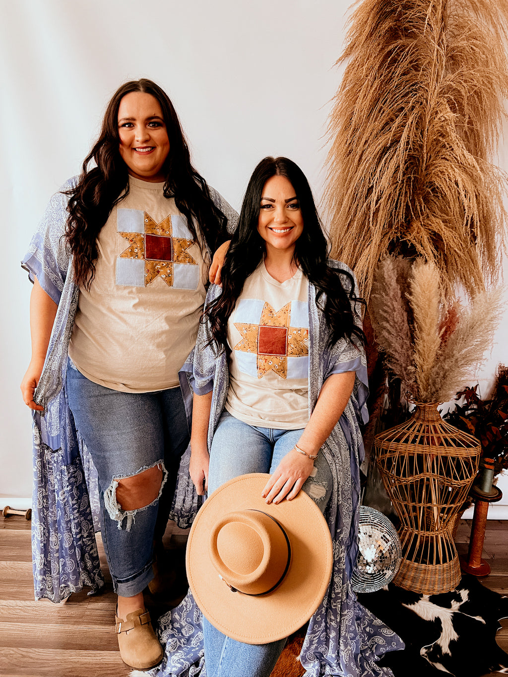 Quilt Pattern Handmade Tee | Cottage Yellow