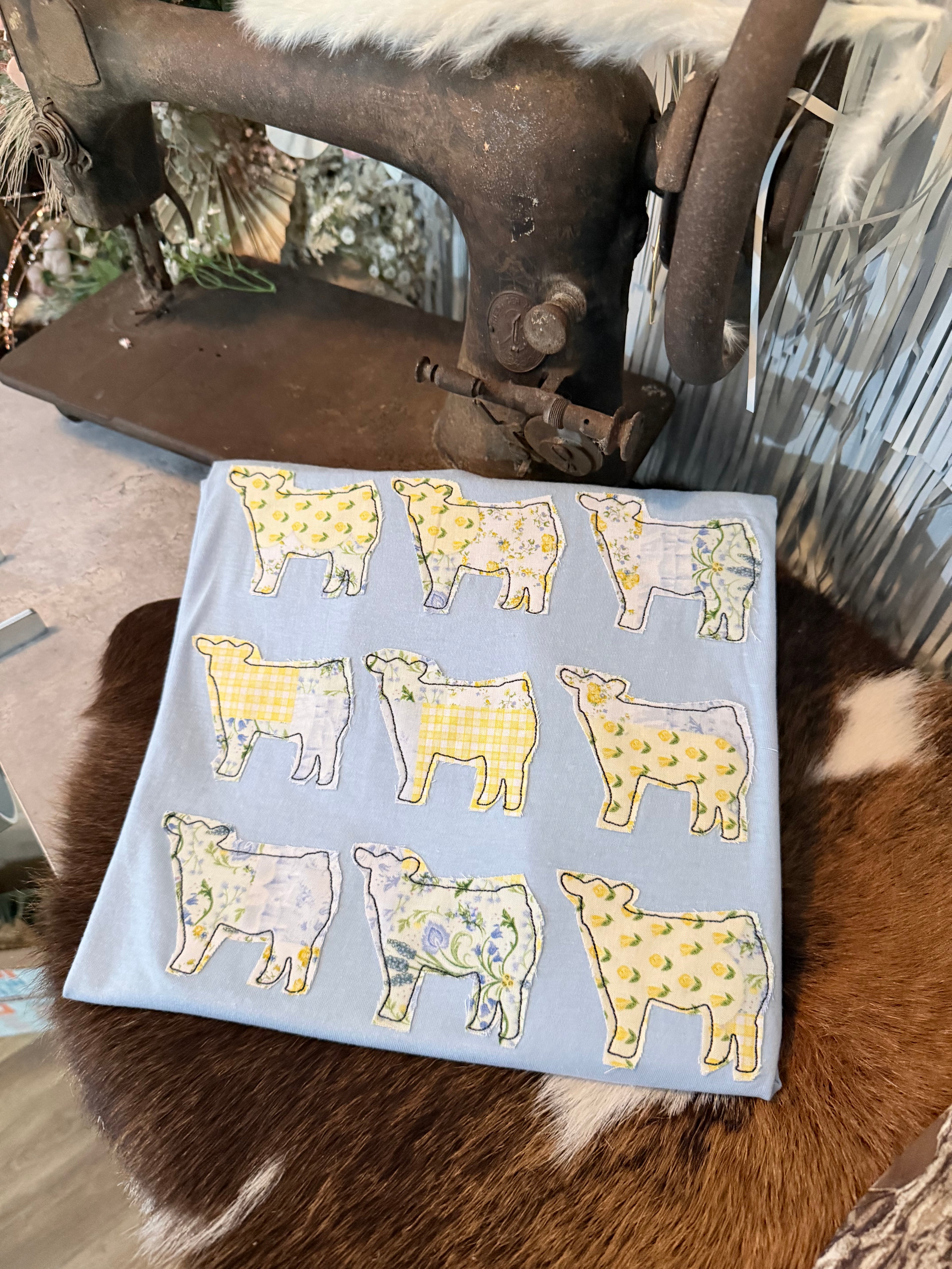 Stacked Farm Animals Handmade Tee | Bluebell