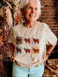 Floral Block Tee  | Cow