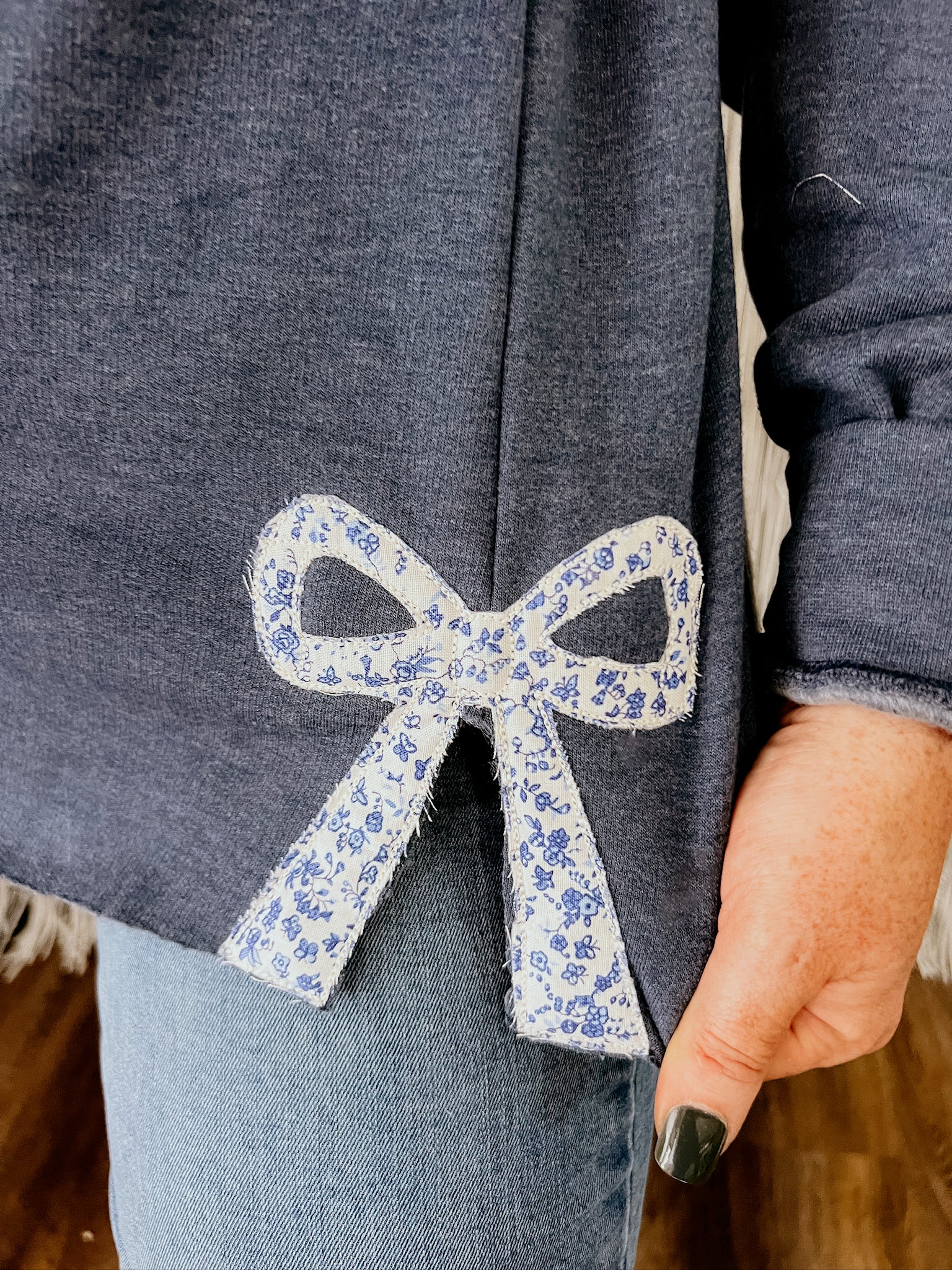 School Abbreviation Bow Sweatshirt | Customizable