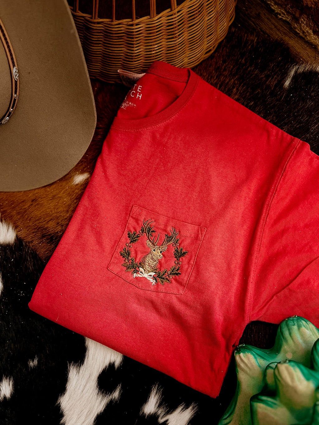 Vintage Embroidered Reindeer | Handmade