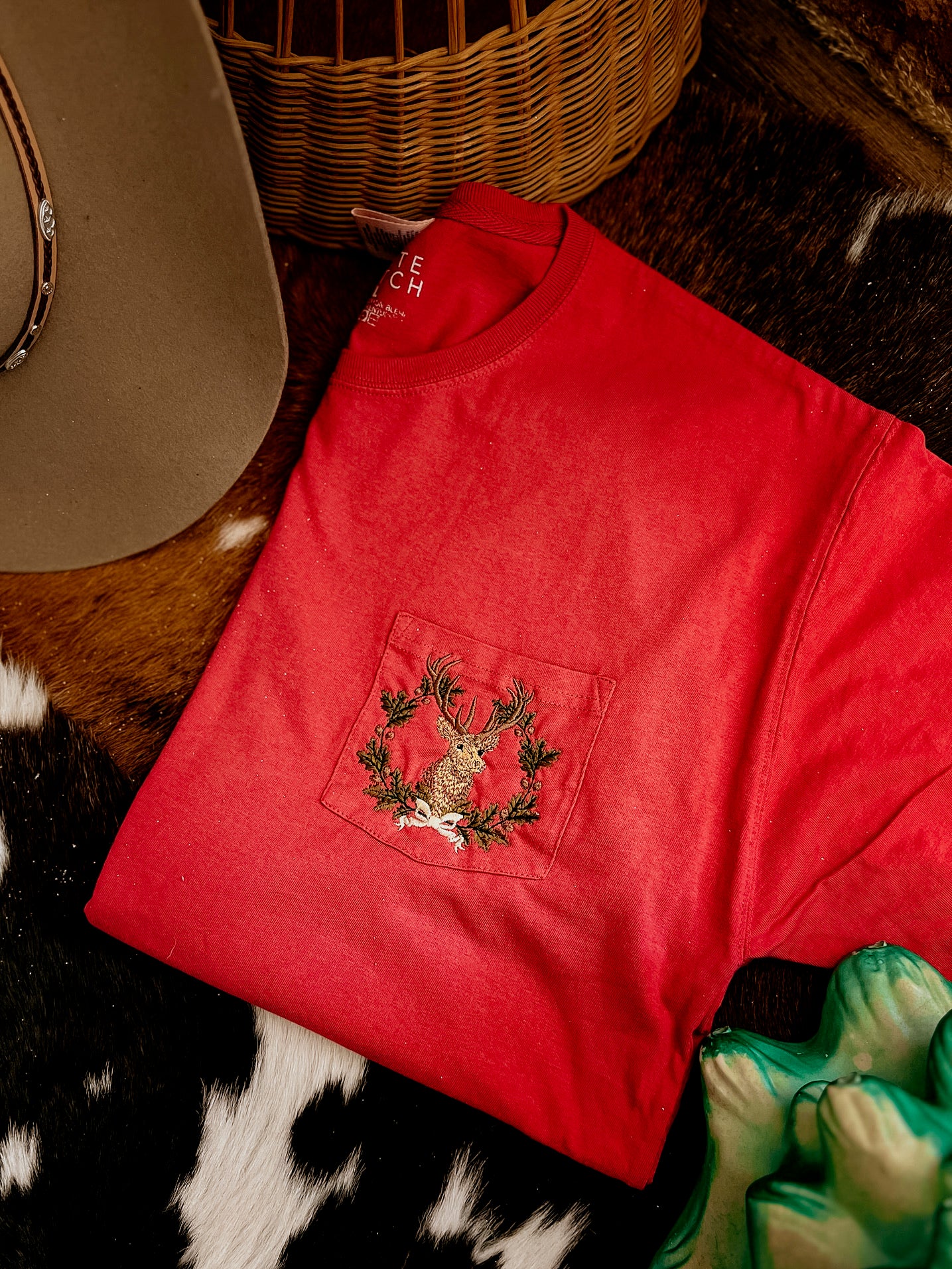 Vintage Embroidered Reindeer | Handmade