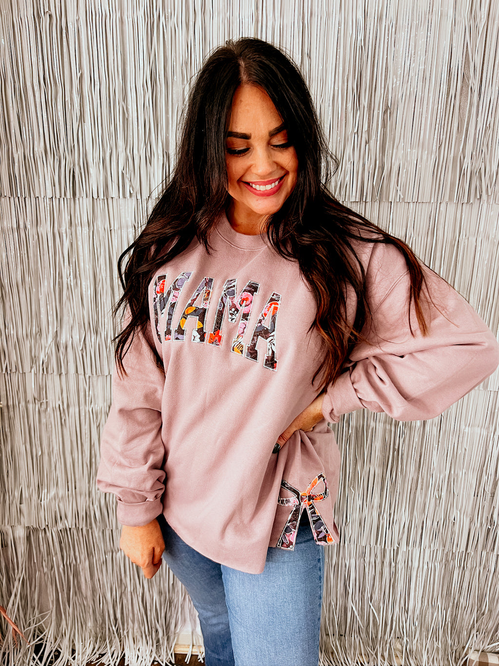 Mama Bow Sweatshirt | Customizable | SOFT PURPLE