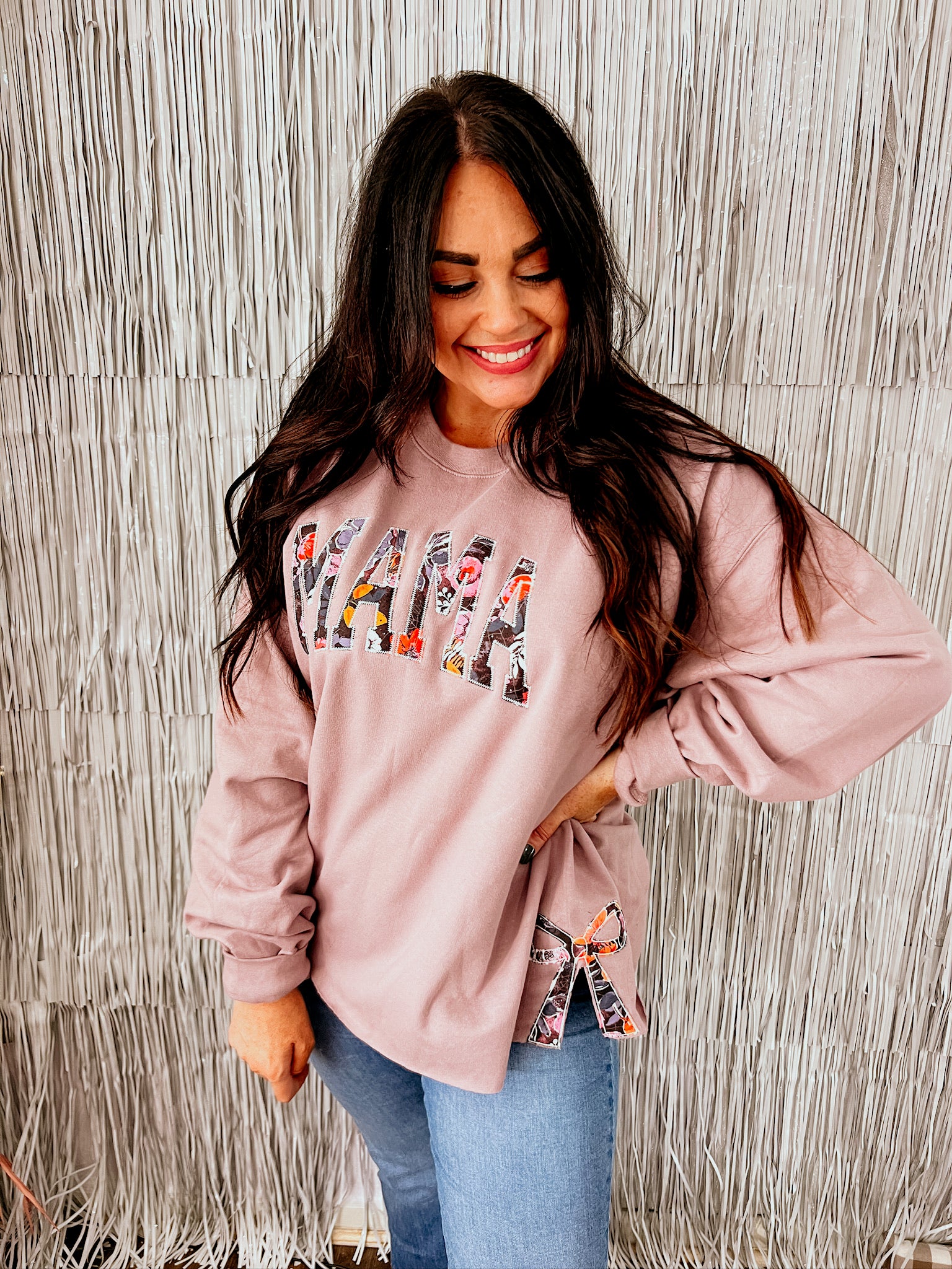 Mama Bow Sweatshirt | Customizable | SOFT PURPLE