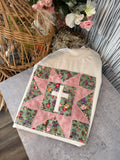 Quilt Square Cross Sage Floral