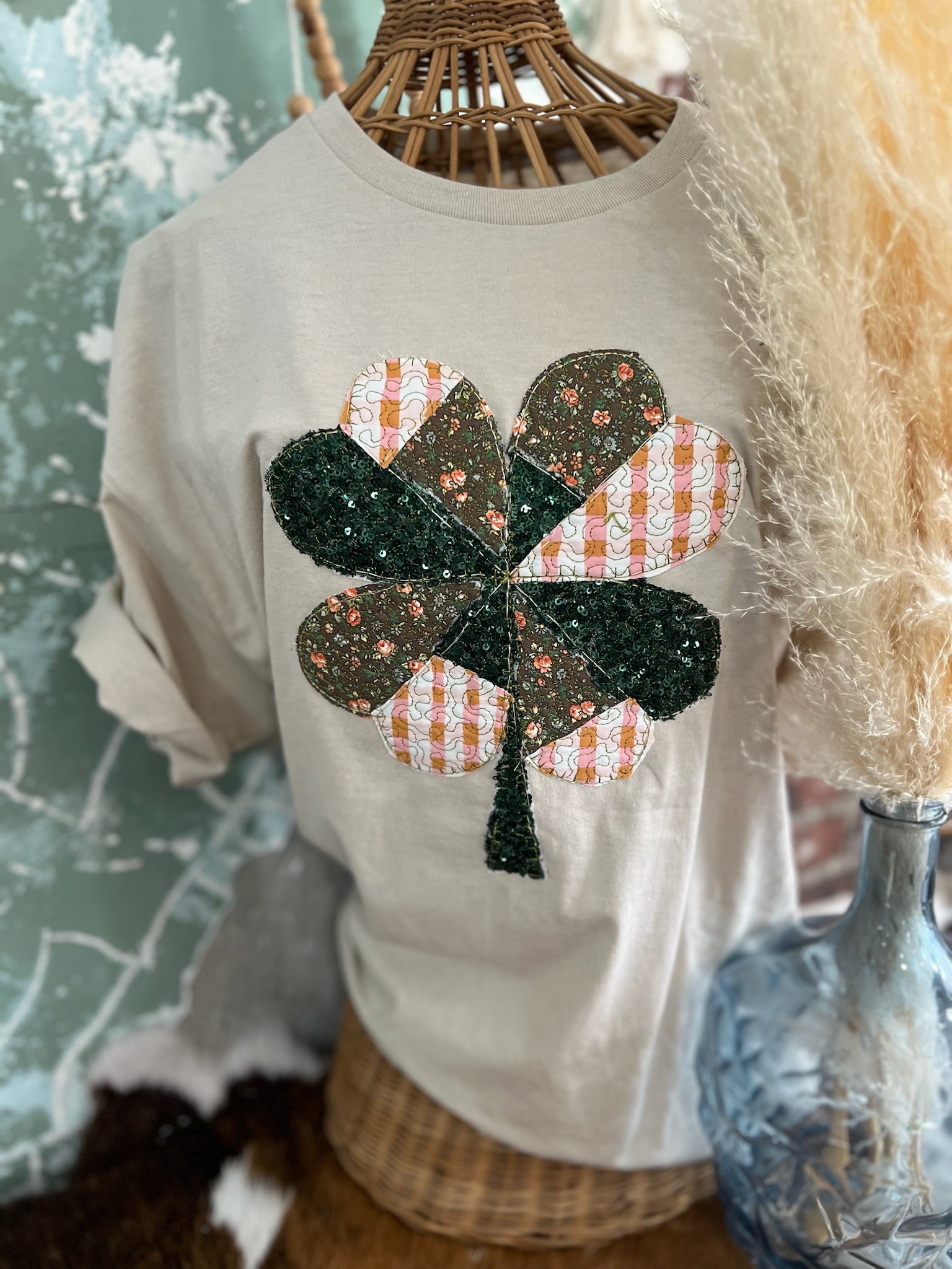 Cottage Quilt Shamrock  | Handmade