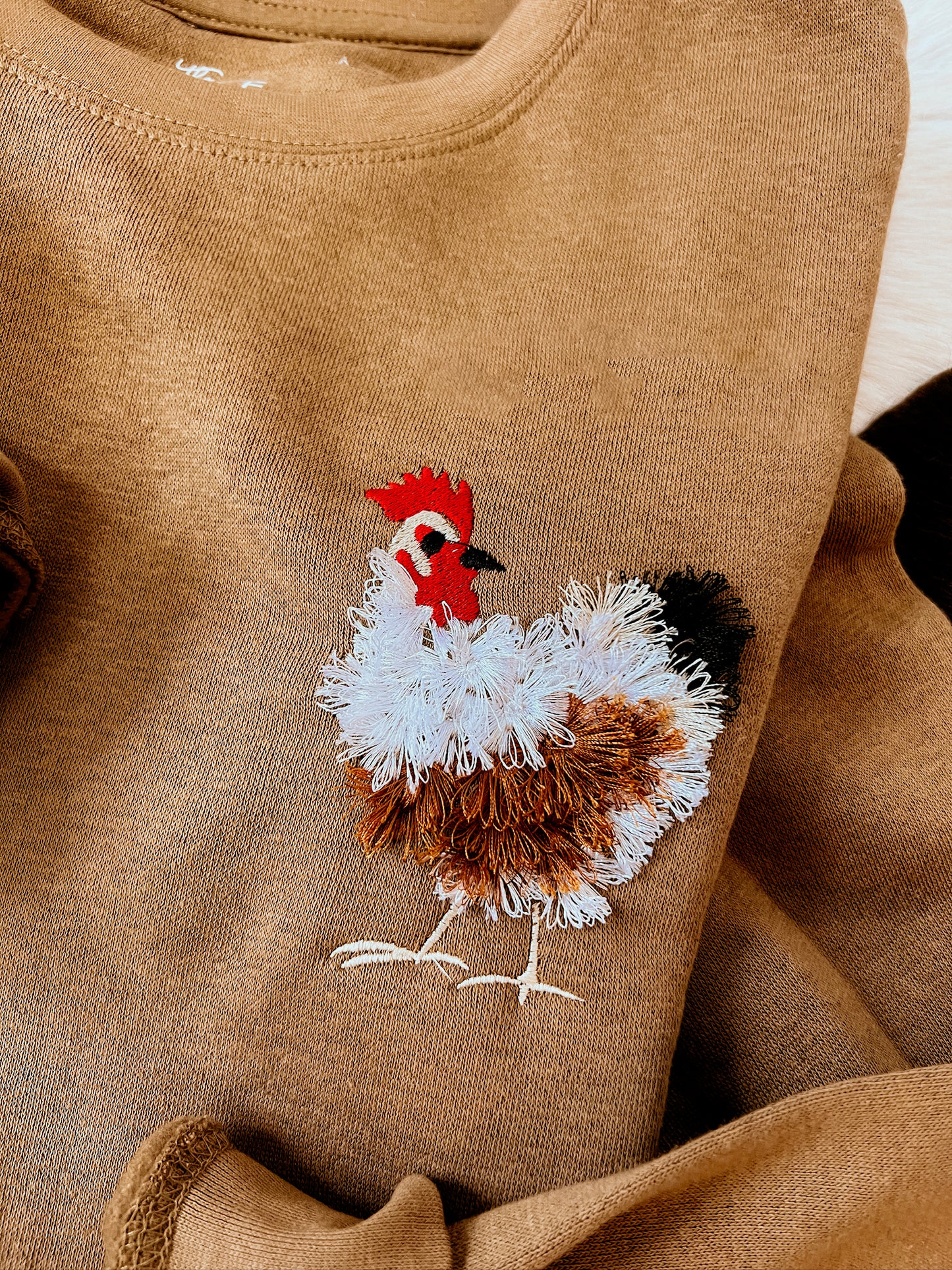 Fringy Chicken| Handmade Sweatshirt