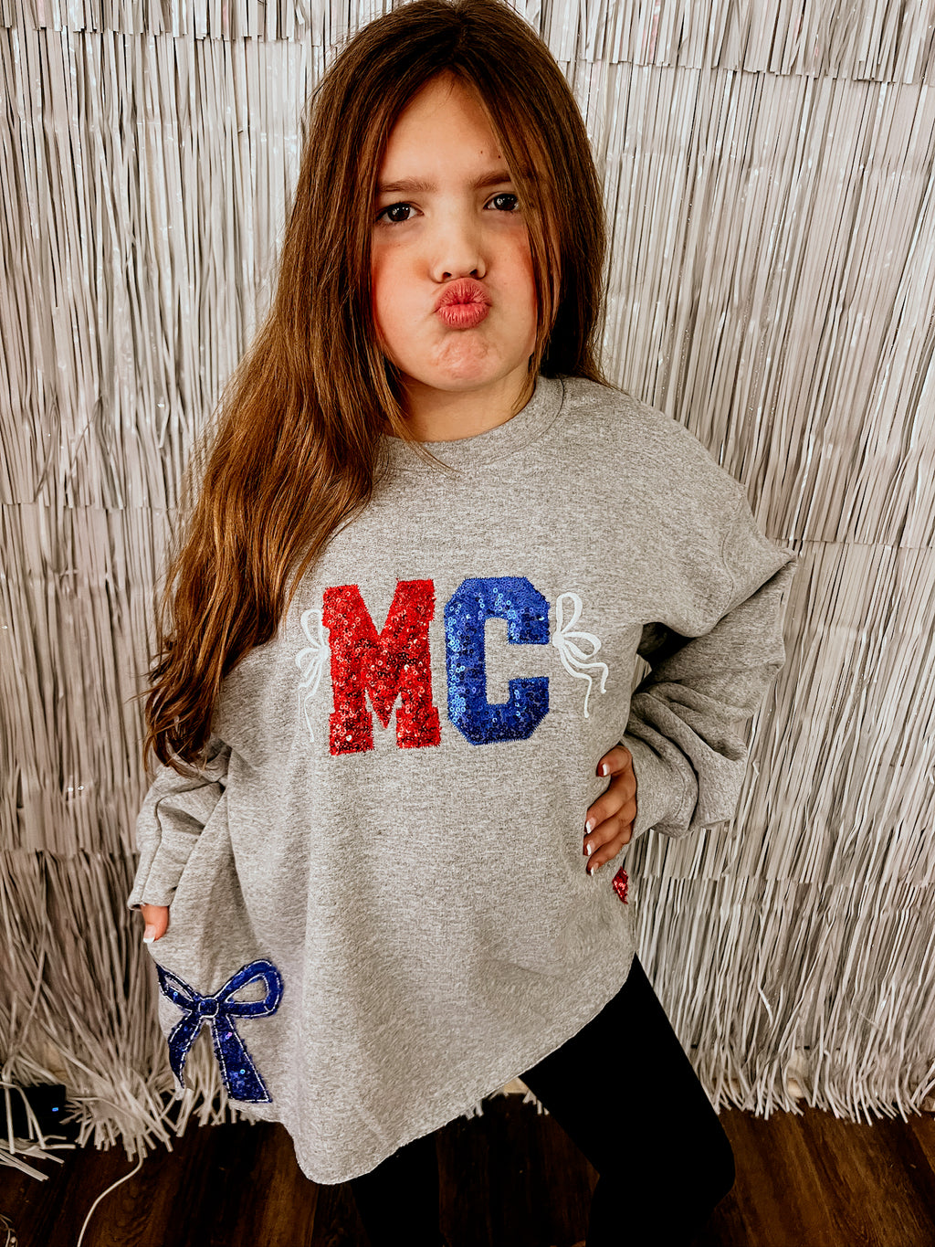 School Abbreviation Bow Sweatshirt | Customizable