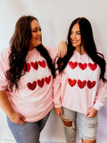 Stacked Sequins Hearts | Handmade