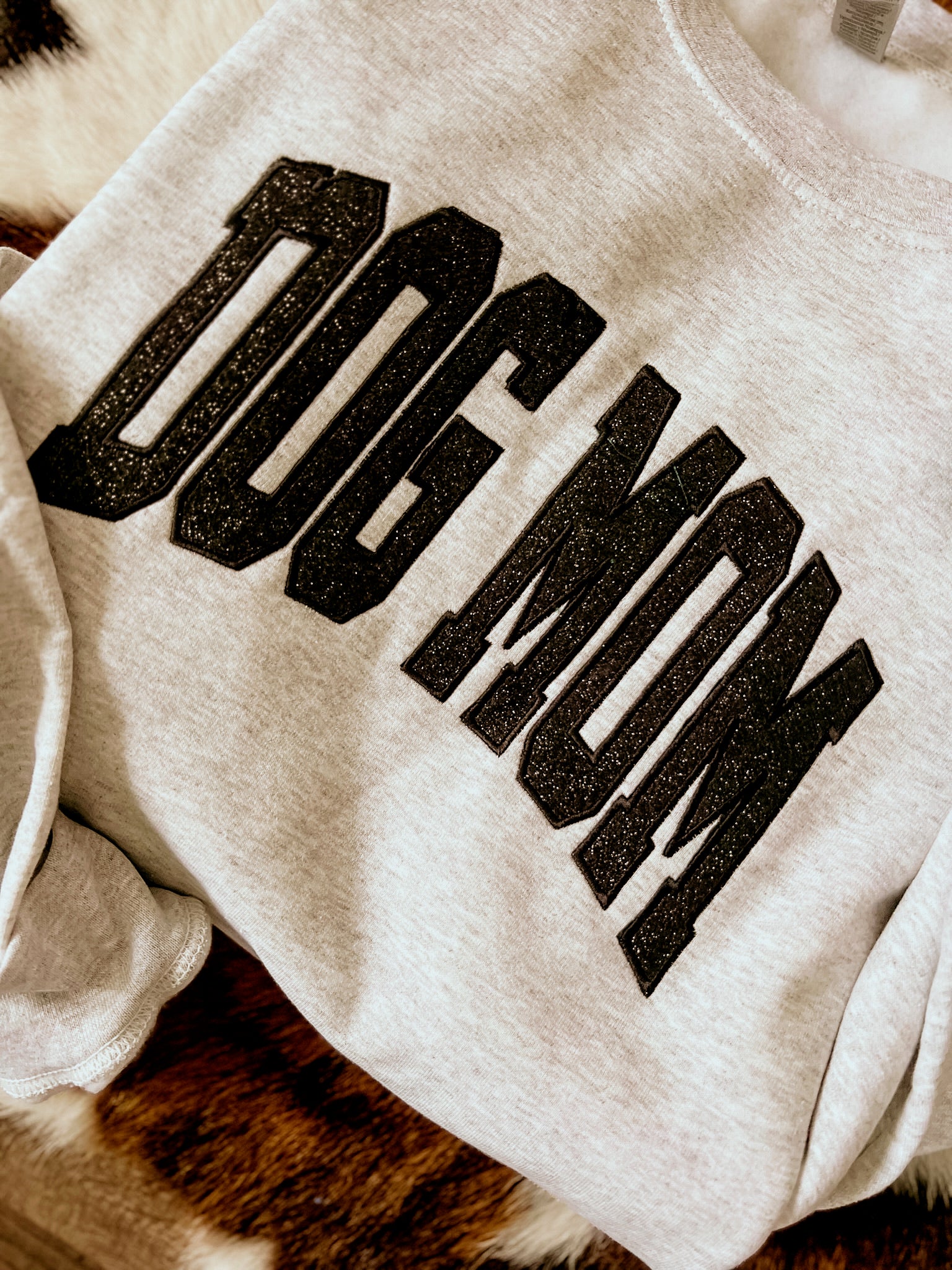 Dog Mom Black Sparkle | Handmade